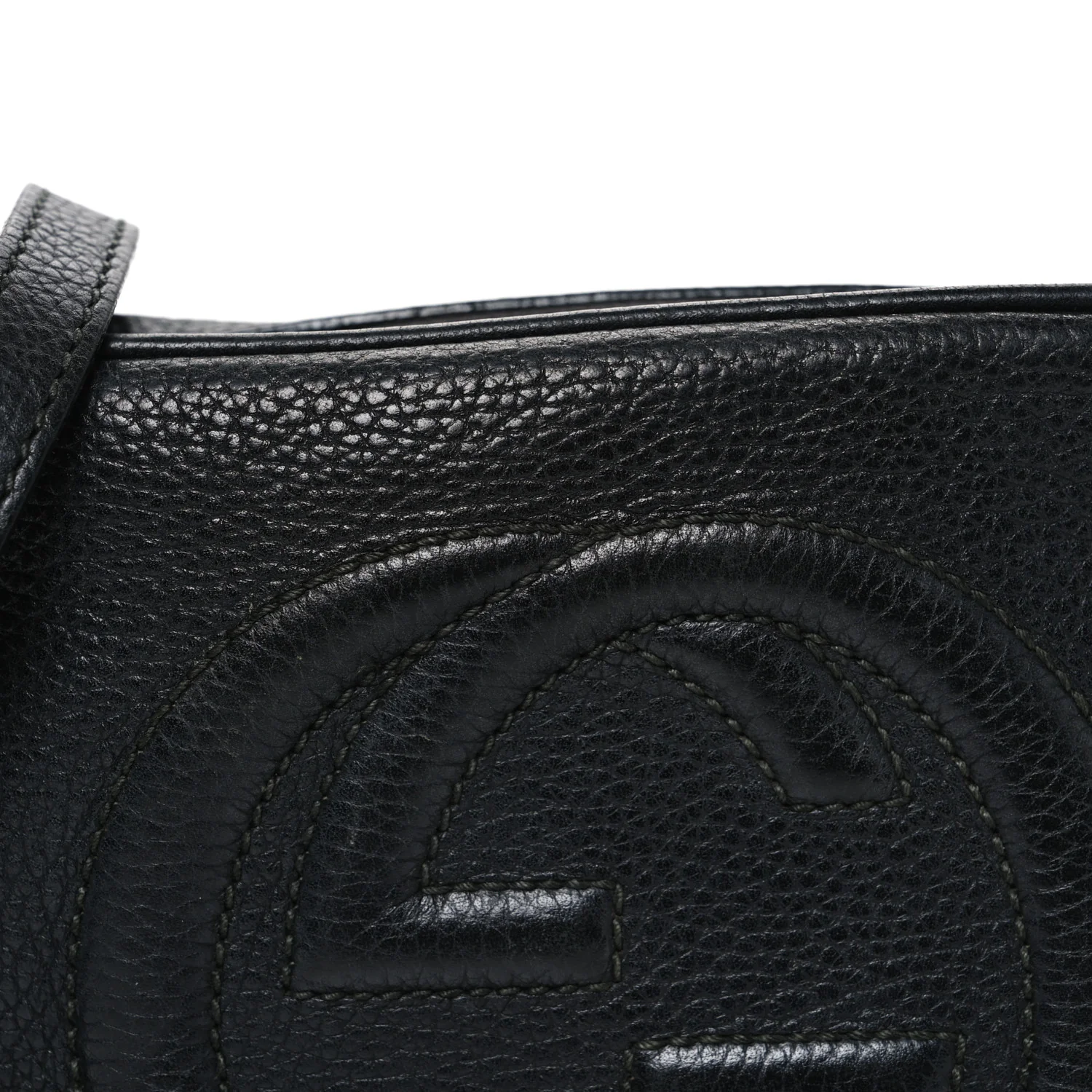 Pebbled Calfskin Small Soho Disco Bag Black - Image 8