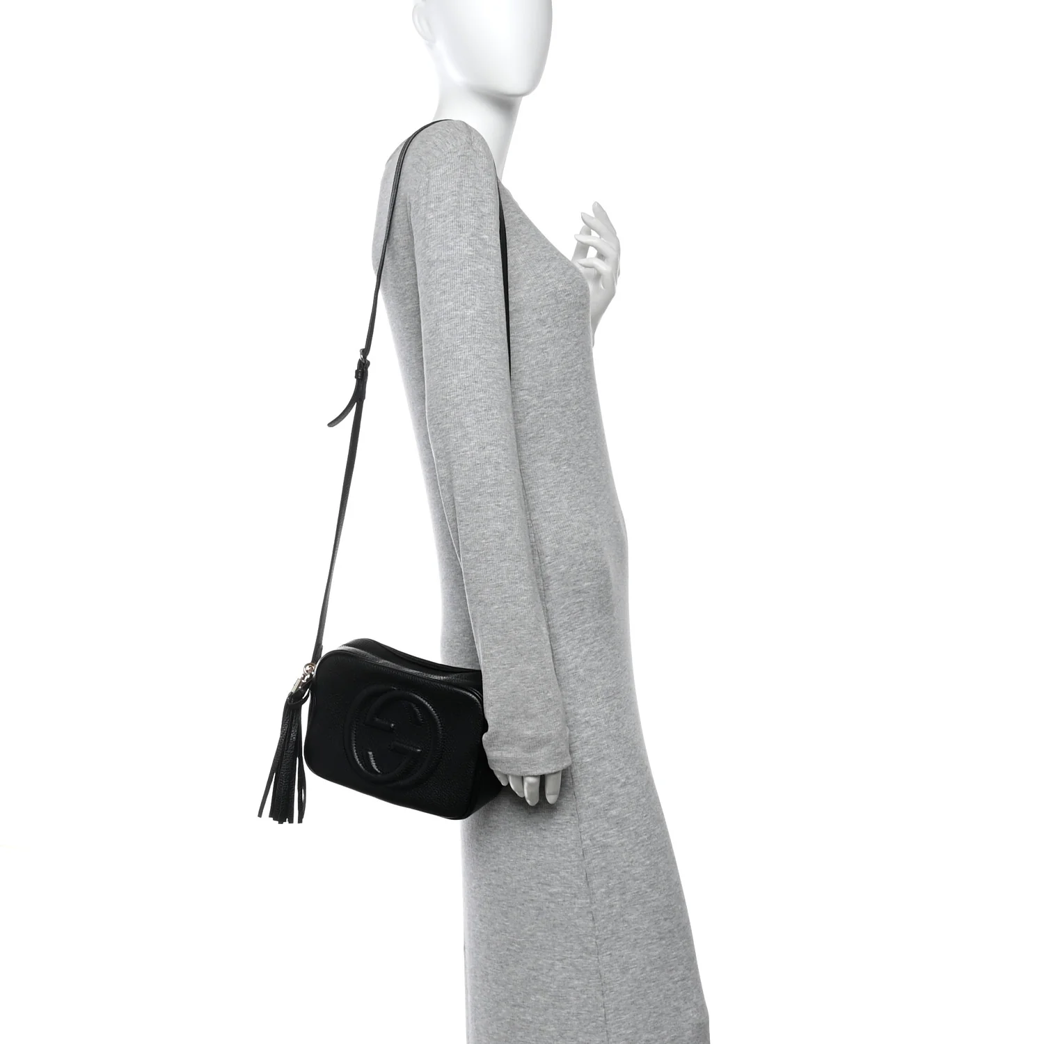 Pebbled Calfskin Small Soho Disco Bag Black - Image 2