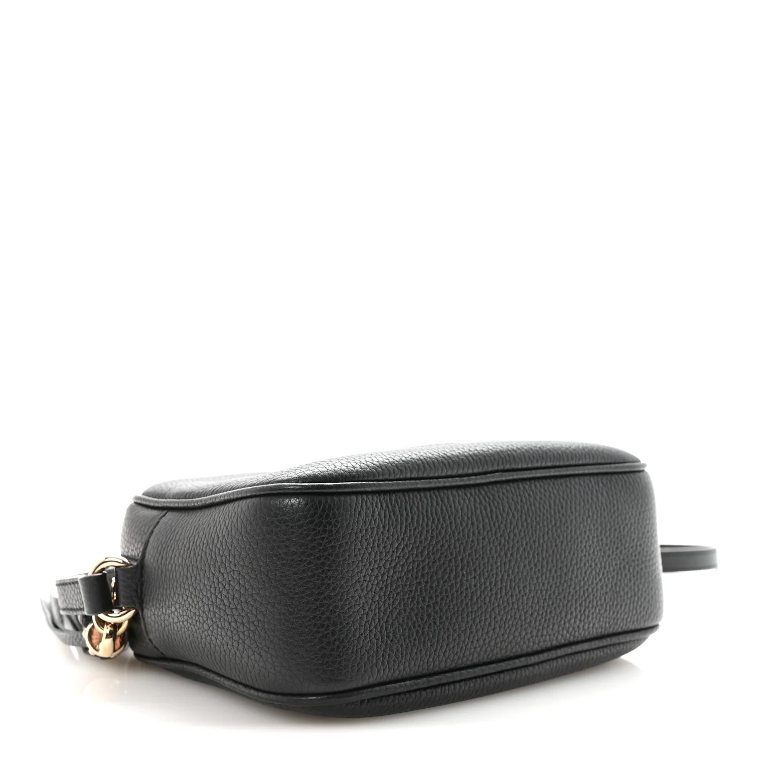 Pebbled Calfskin Small Soho Disco Bag Black - Image 4