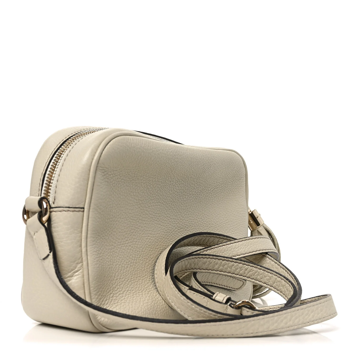 Pebbled Calfskin Small Soho Disco Bag Off White - Image 2
