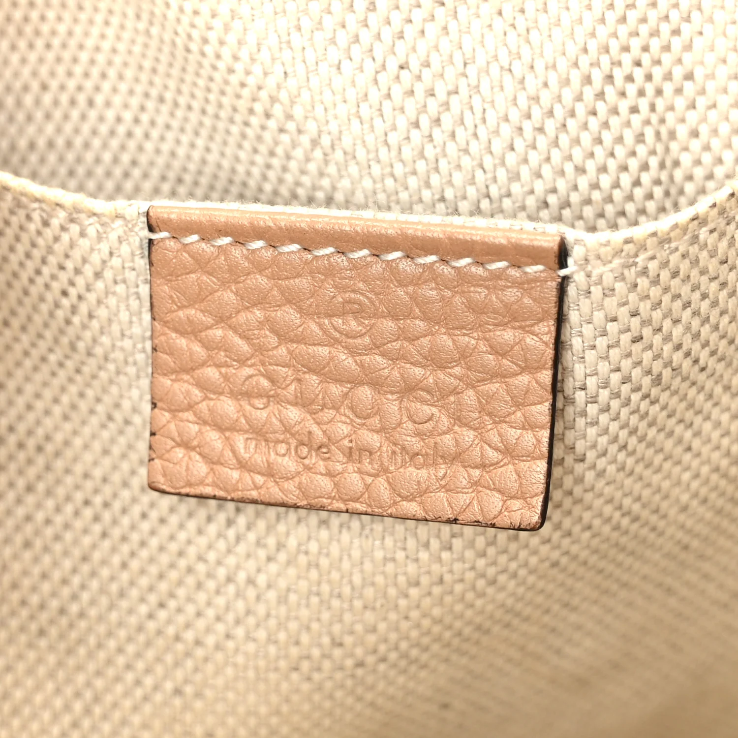 Pebbled Calfskin Small Soho Disco Bag Rose Beige - Image 6