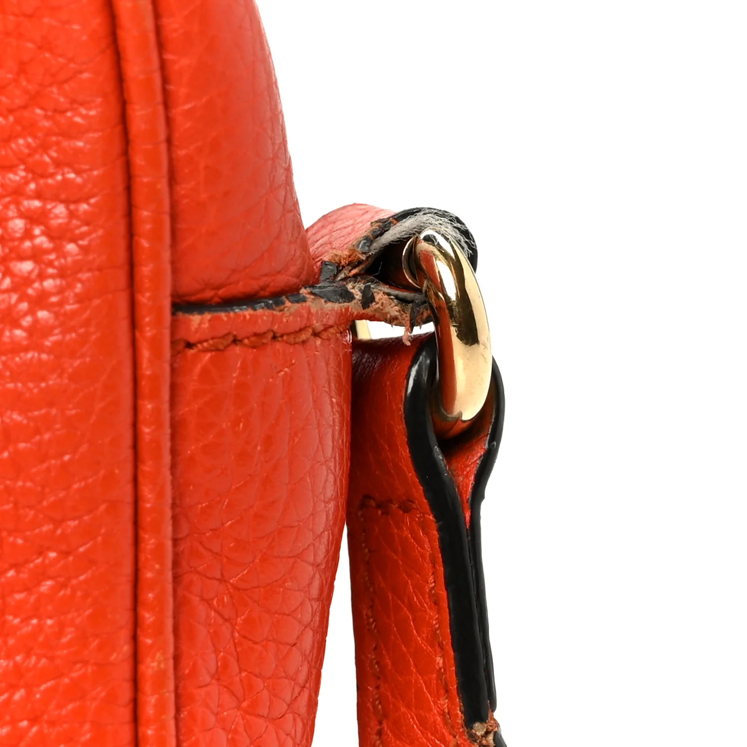 Pebbled Calfskin Small Soho Disco Bag Sun Orange - Image 14