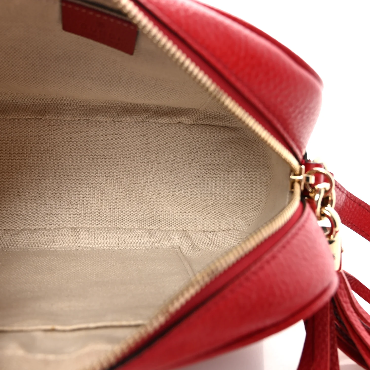 Pebbled Calfskin Small Soho Disco Bag Tabasco Red - Image 5