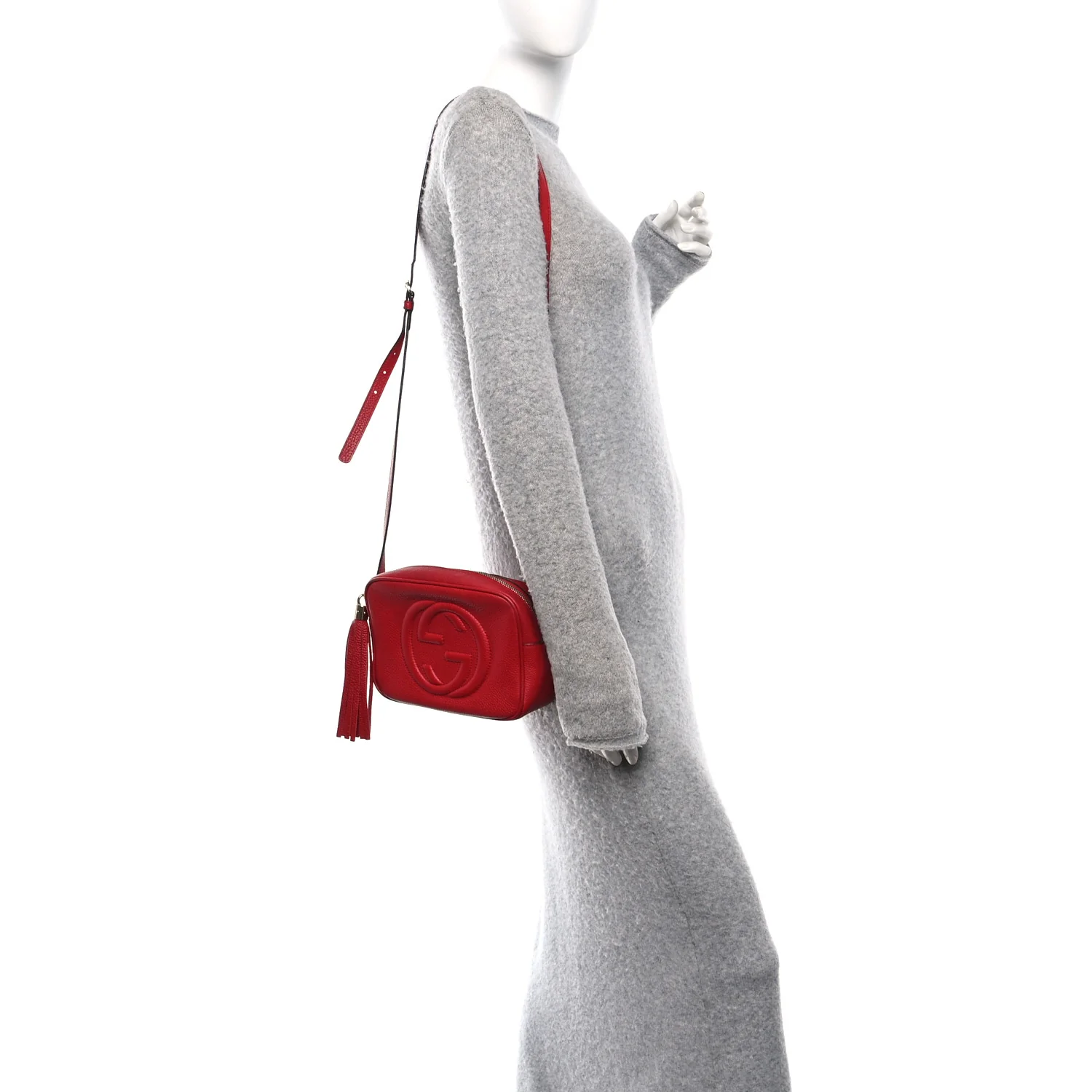 Pebbled Calfskin Small Soho Disco Bag Tabasco Red - Image 2