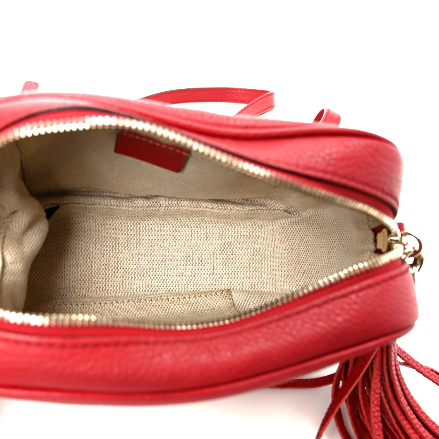 Pebbled Calfskin Small Soho Disco Bag Tabasco Red - Image 5