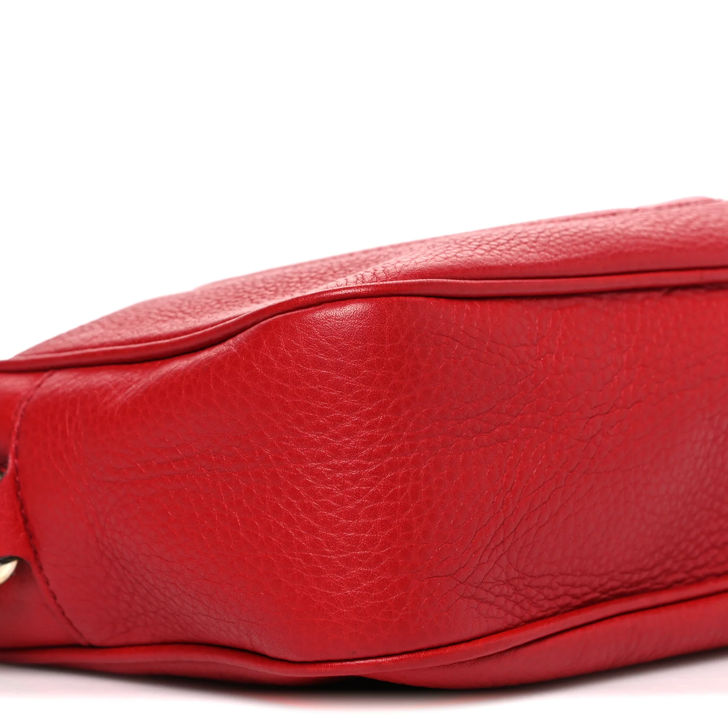 Pebbled Calfskin Small Soho Disco Bag Vibrant Red - Image 9