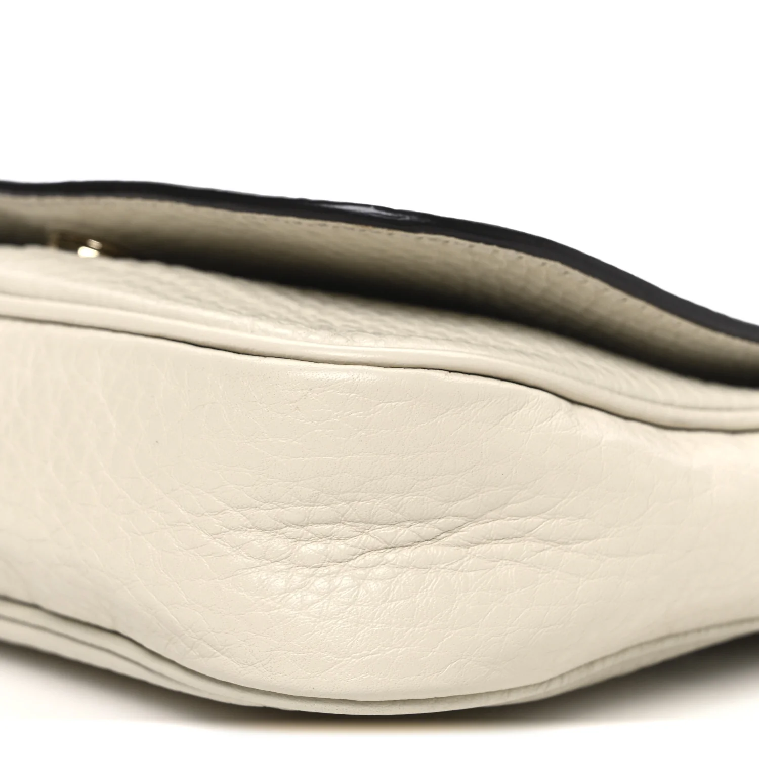 Pebbled Calfskin Small Soho Flap Crossbody Off White - Image 10