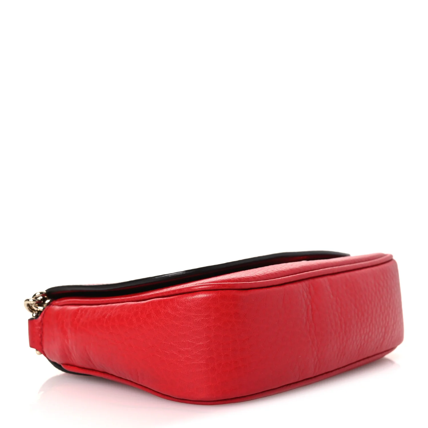 Pebbled Calfskin Small Soho Flap Crossbody Red - Image 3