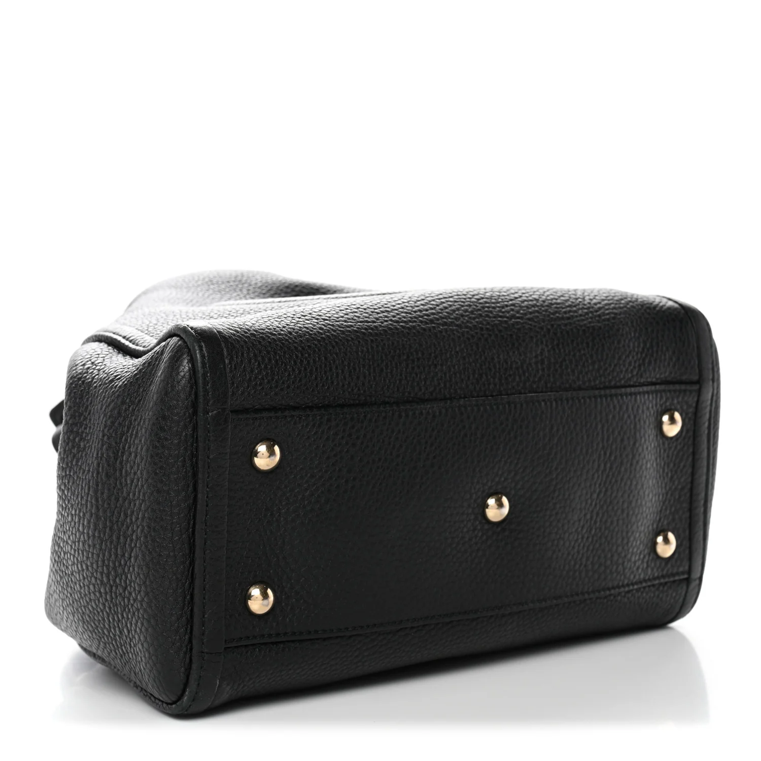 Pebbled Calfskin Small Soho Shoulder Bag Black - Image 4