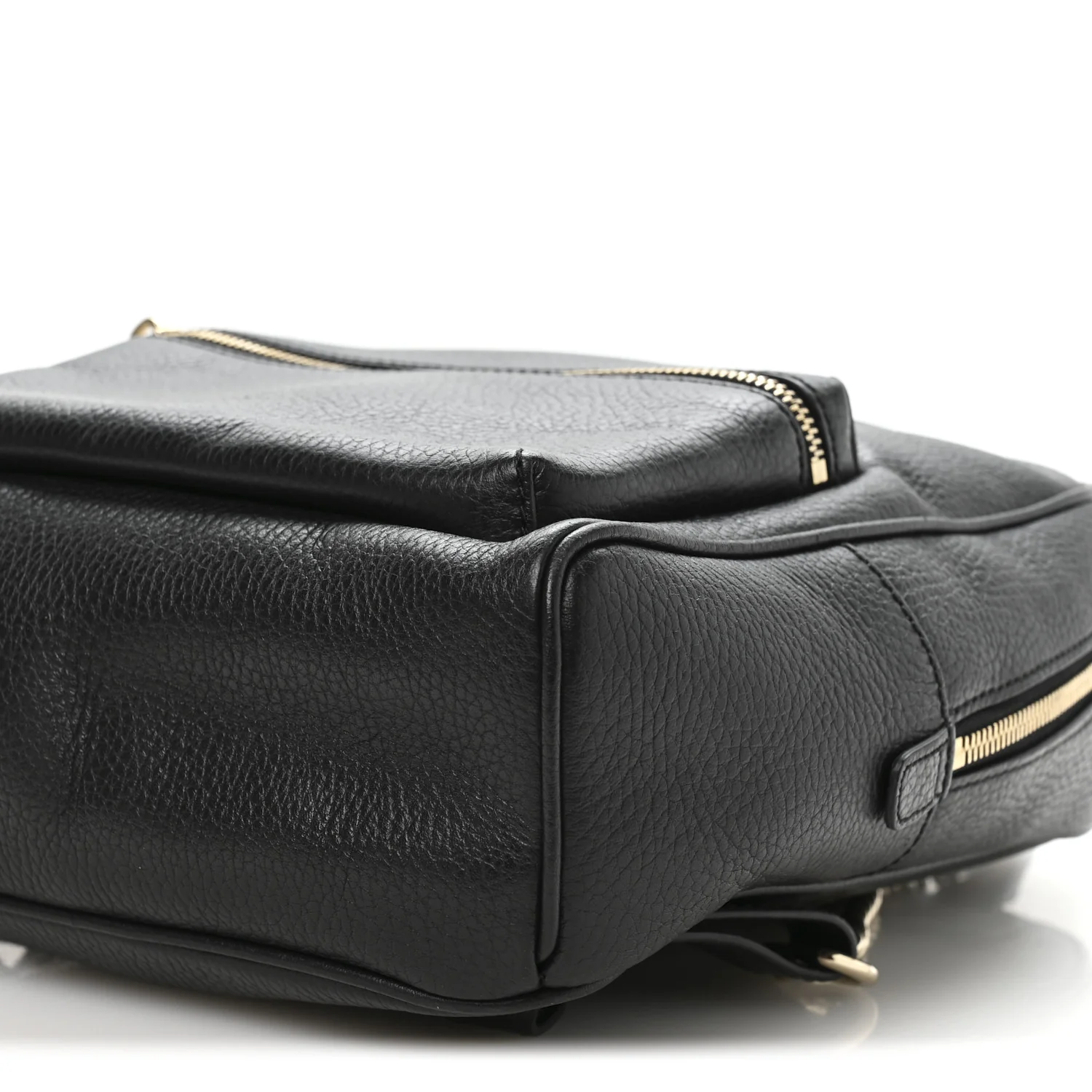 Pebbled Calfskin Soho Chain Backpack Black - Image 10