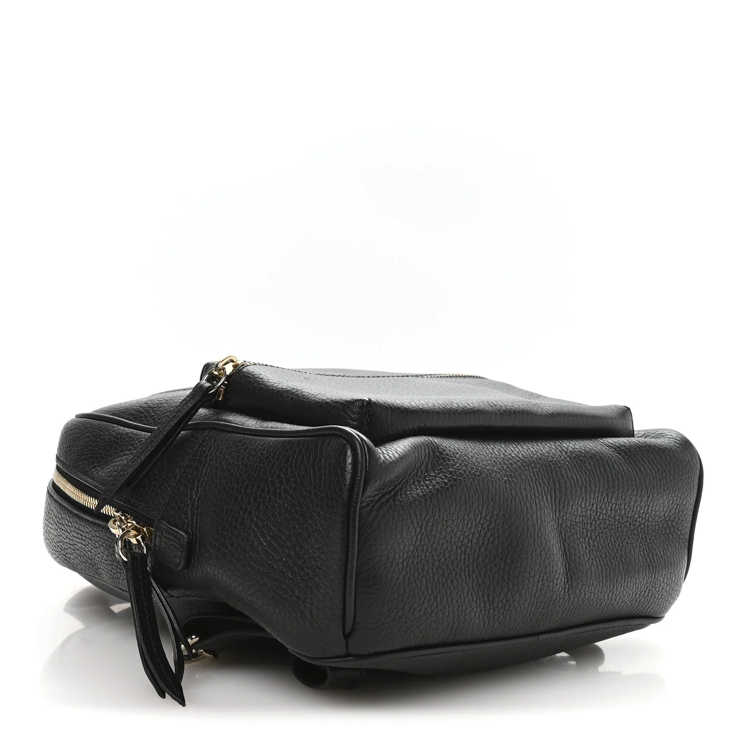 Pebbled Calfskin Soho Chain Backpack Black - Image 4
