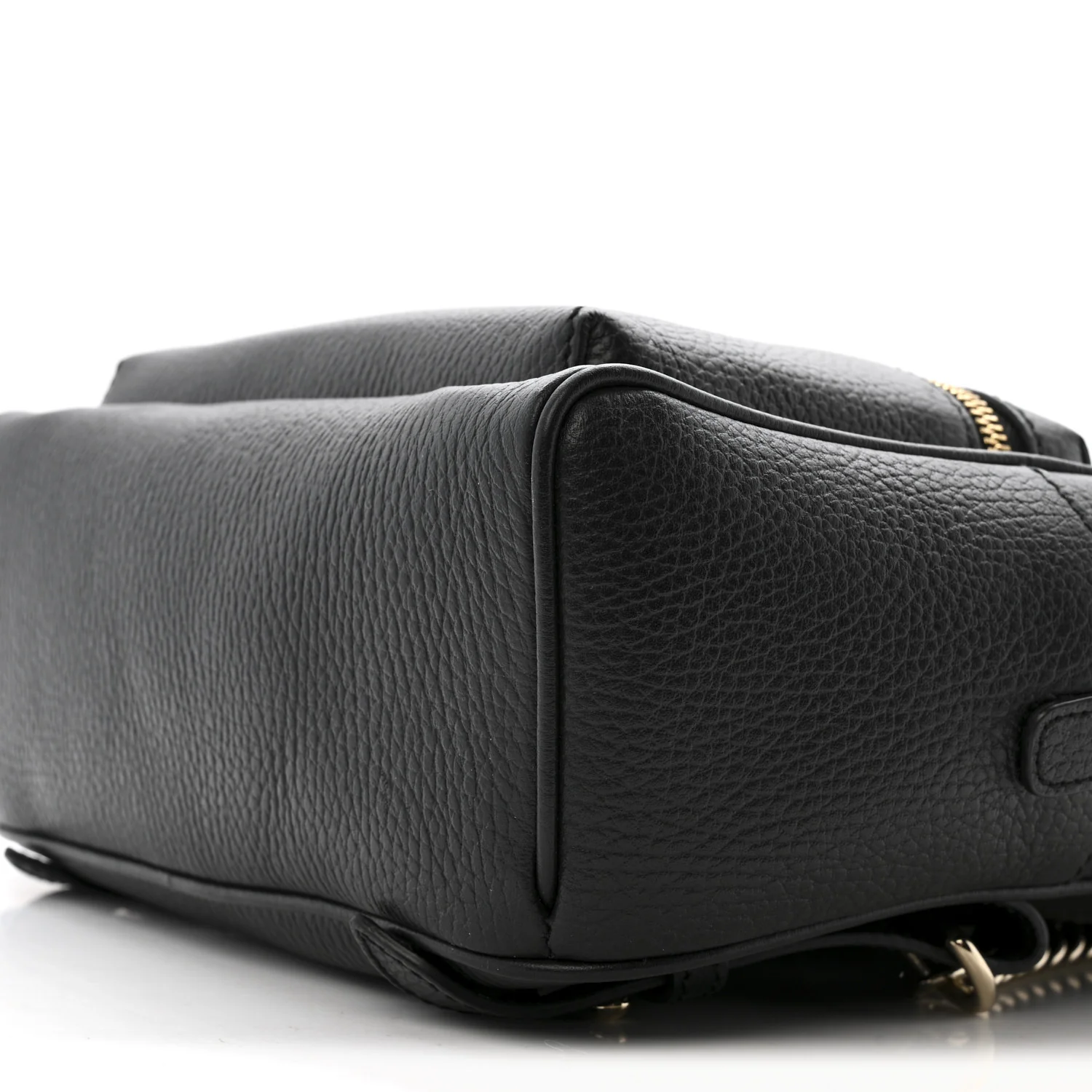 Pebbled Calfskin Soho Chain Backpack Black - Image 10