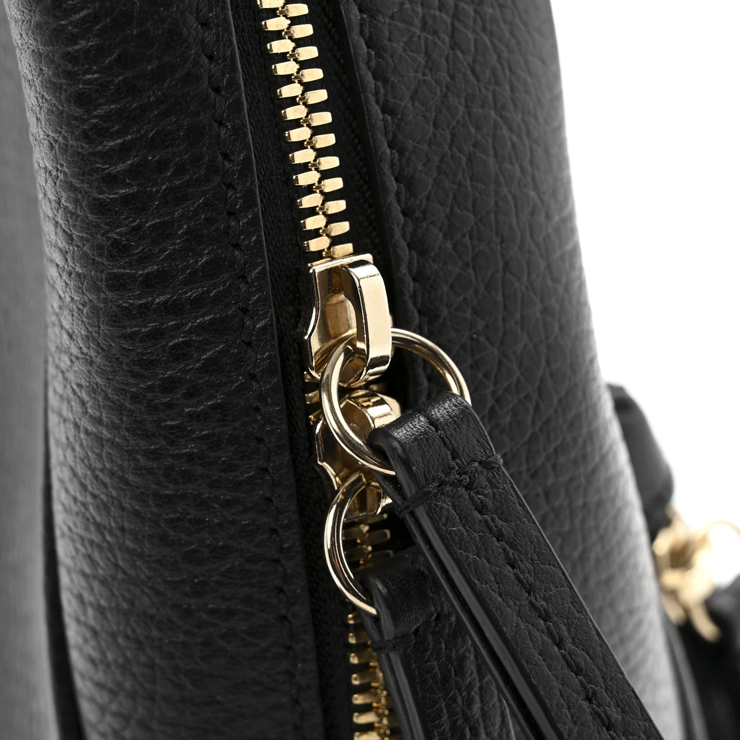 Pebbled Calfskin Soho Chain Backpack Black - Image 15