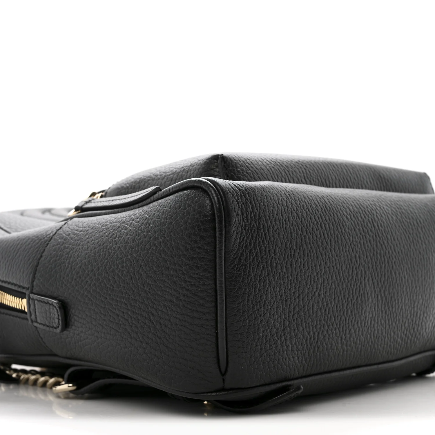 Pebbled Calfskin Soho Chain Backpack Black - Image 9