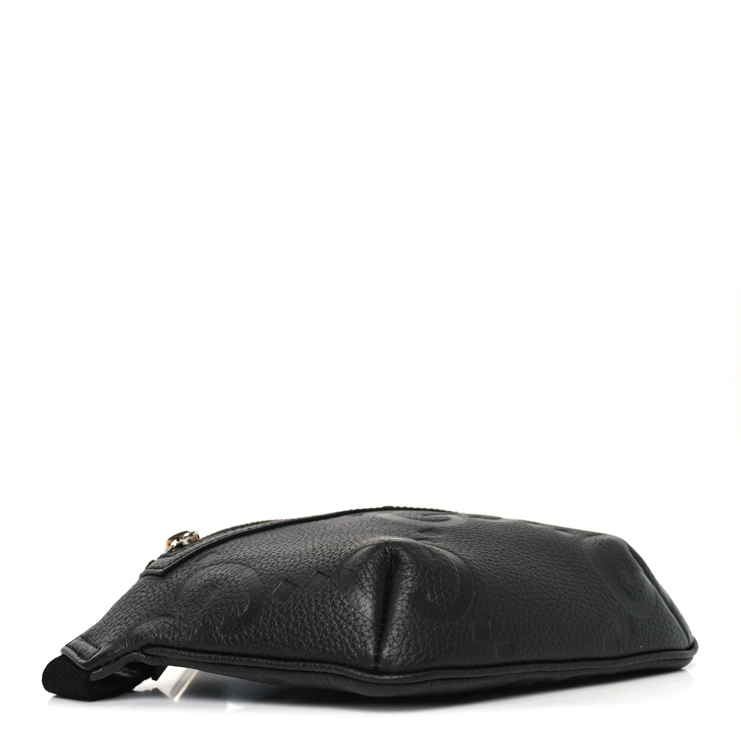 Piuma Calfskin Jumbo GG Embossed Small Belt Bag Black - Image 4