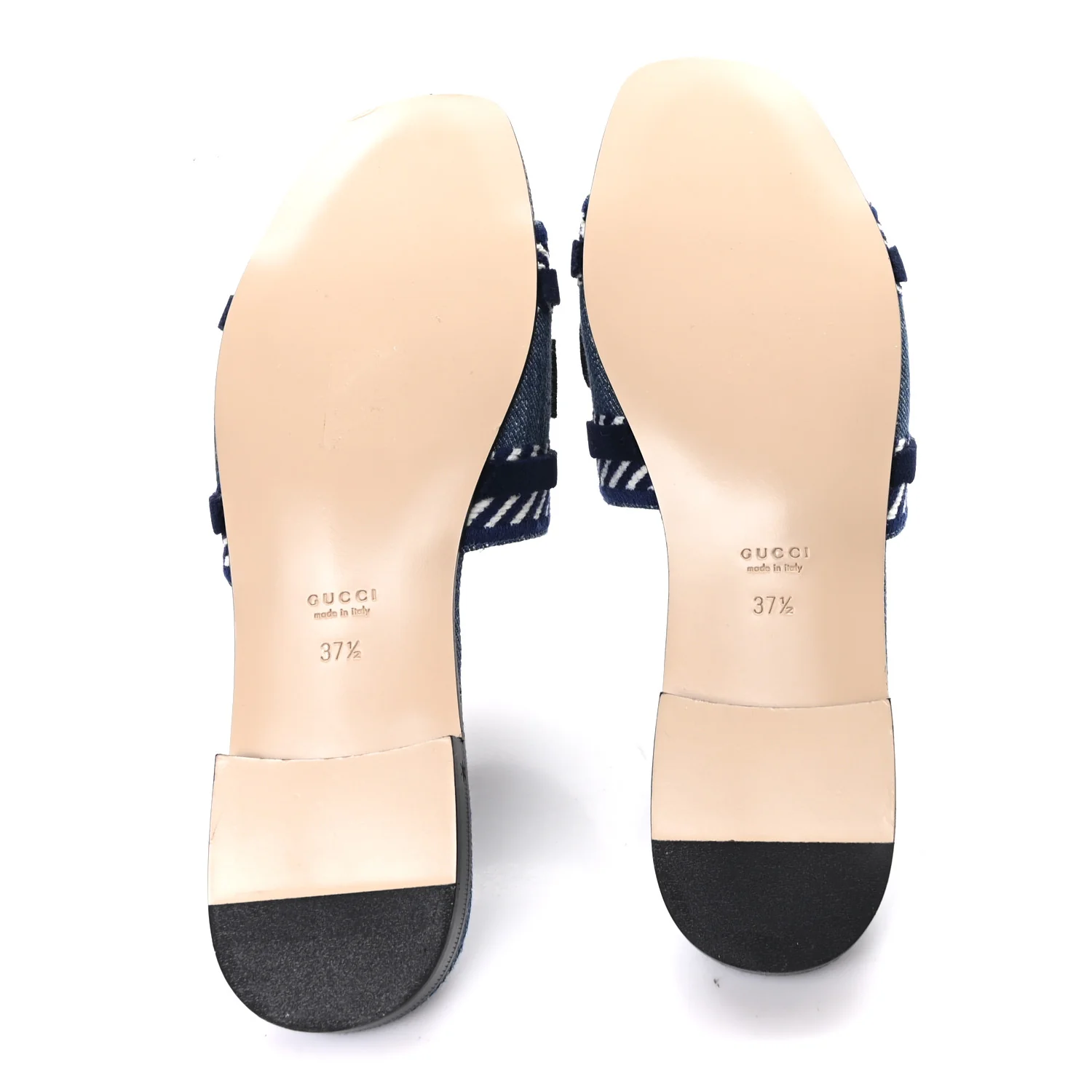 Plain Spain Denim Logo Slide Sandals 37.5 Light Blue - Image 6