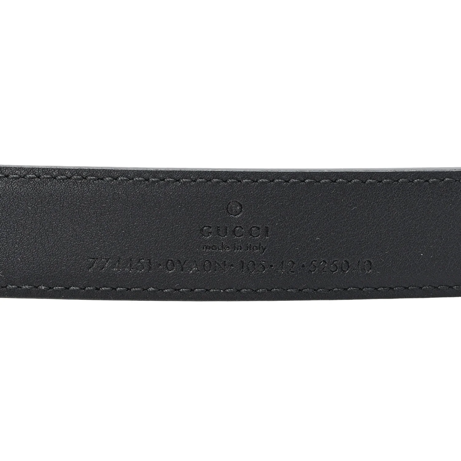 Plutone Calfskin Interlocking G 25mm Belt 105 42 Black - Image 3