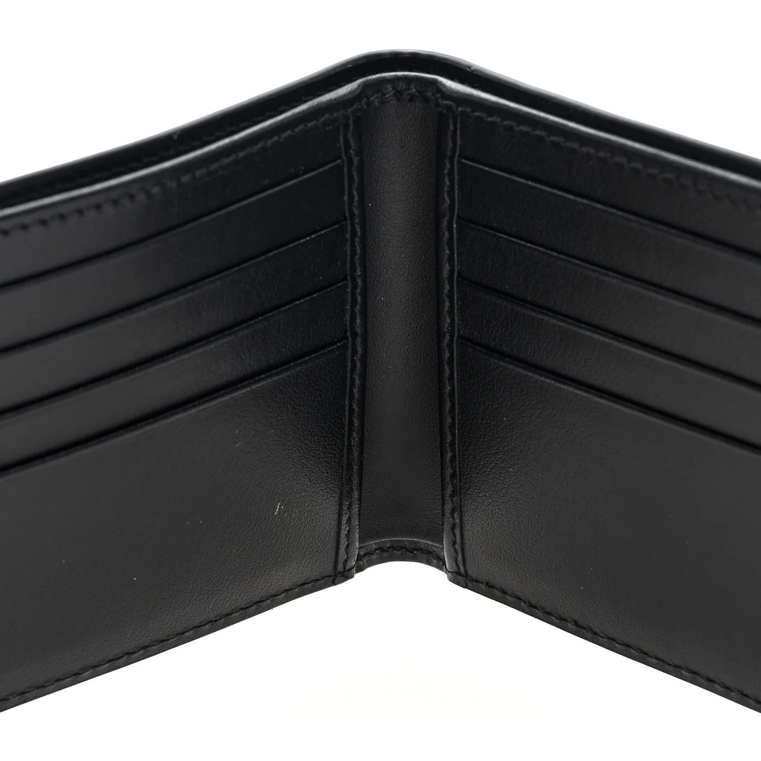 Plutone Calfskin Logo Bi-Fold Wallet Black - Image 5