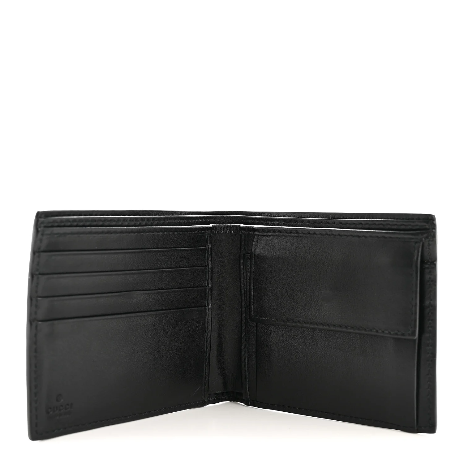 Plutone Calfskin Logo Bi-Fold Wallet Black - Image 5