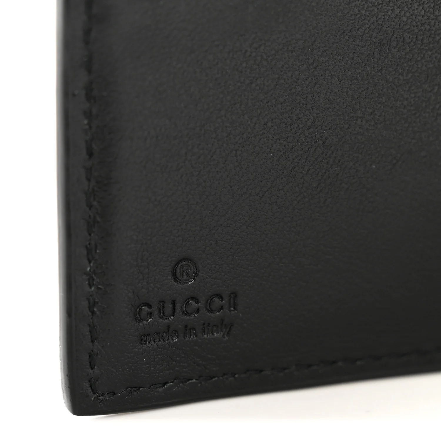 Plutone Calfskin Logo Bi-Fold Wallet Black - Image 6