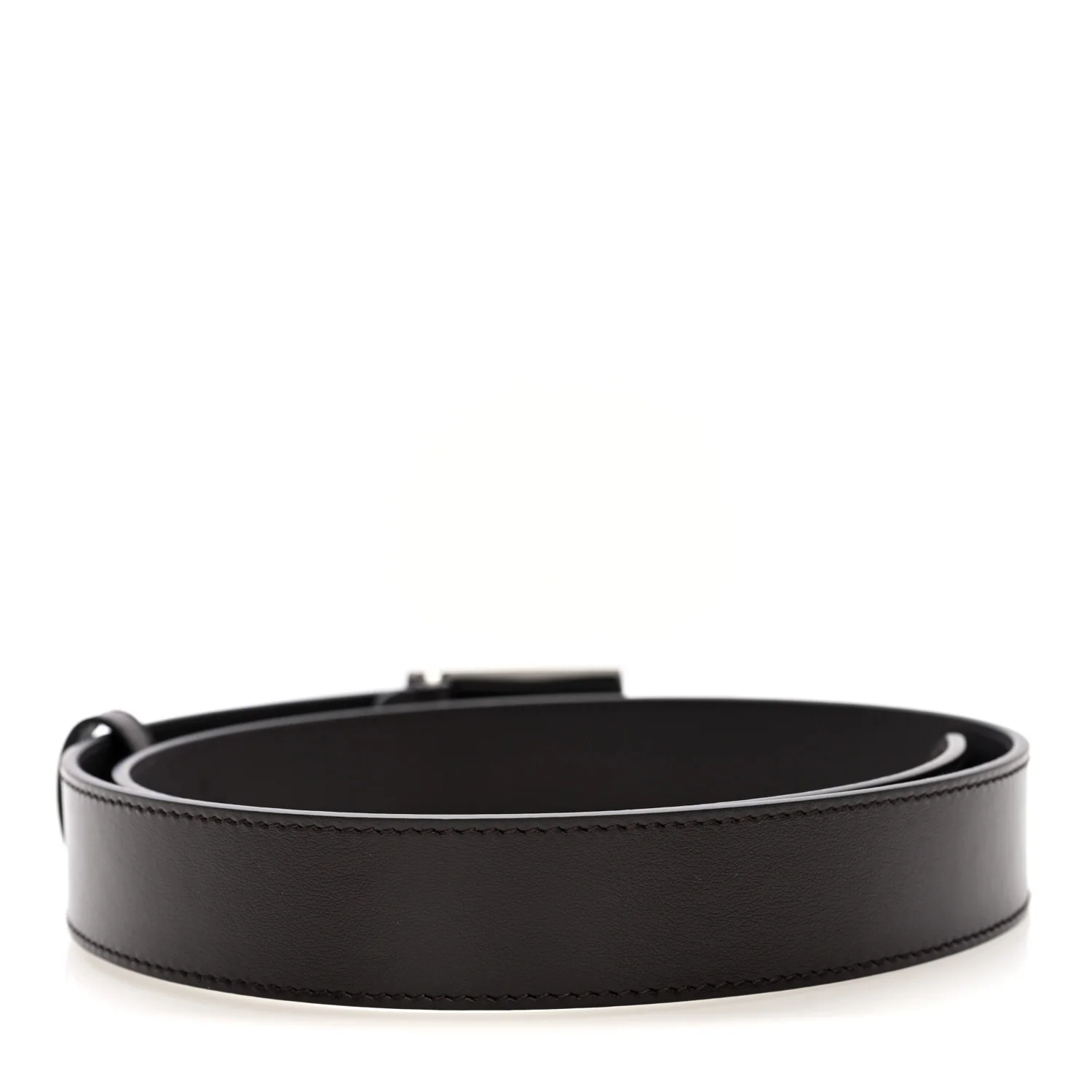 Plutone Calfskin Plaque GG 30mm Belt 80 32 Cocoa - Image 2