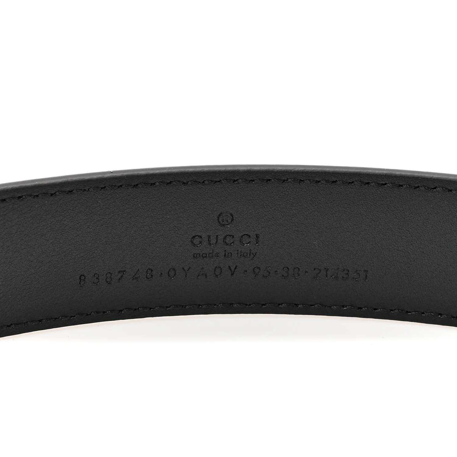 Plutone Calfskin Plaque Interlocking G 30mm Belt 95 38 Black - Image 4