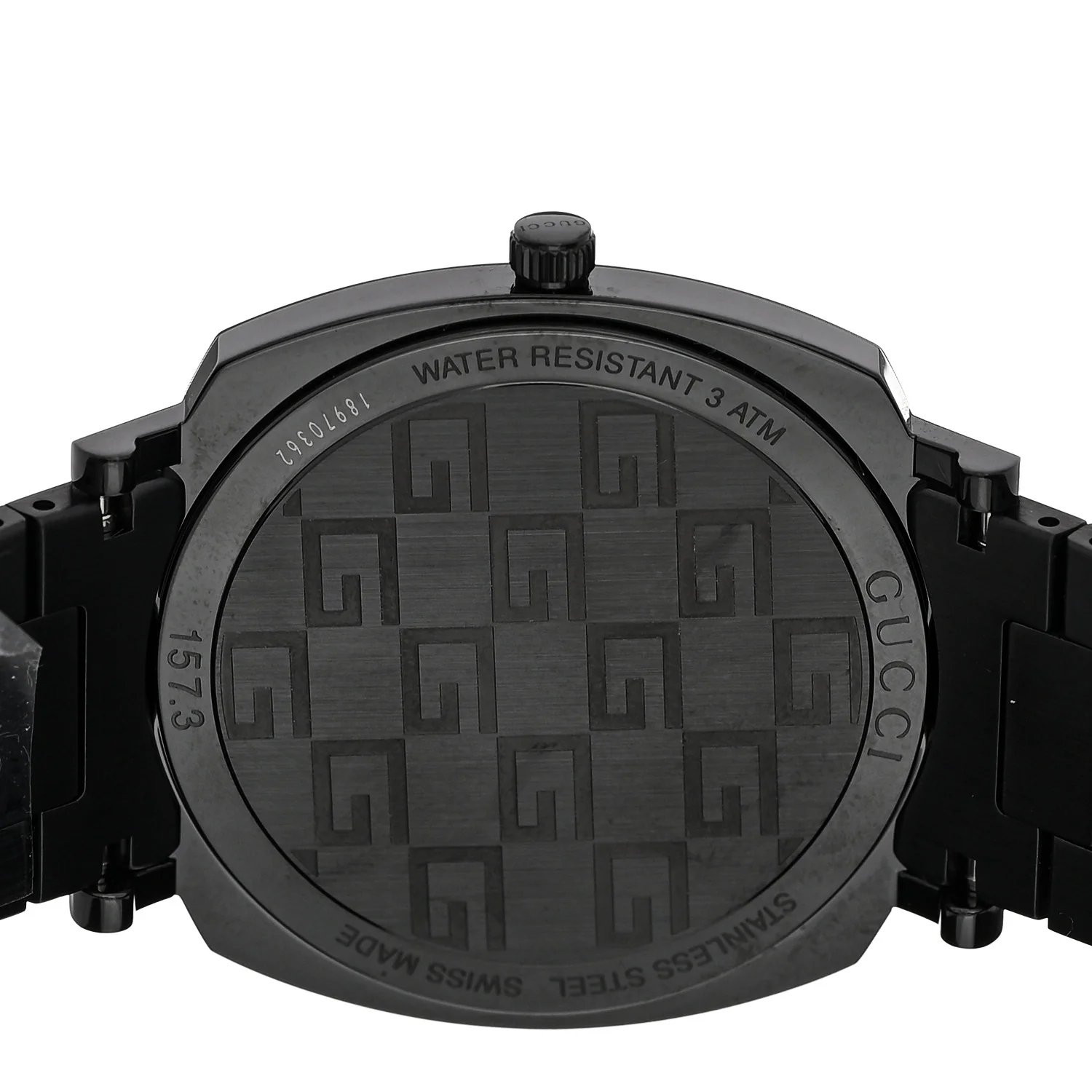 PVD Stainless Steel 38mm Grip Quartz Watch Black - Image 4