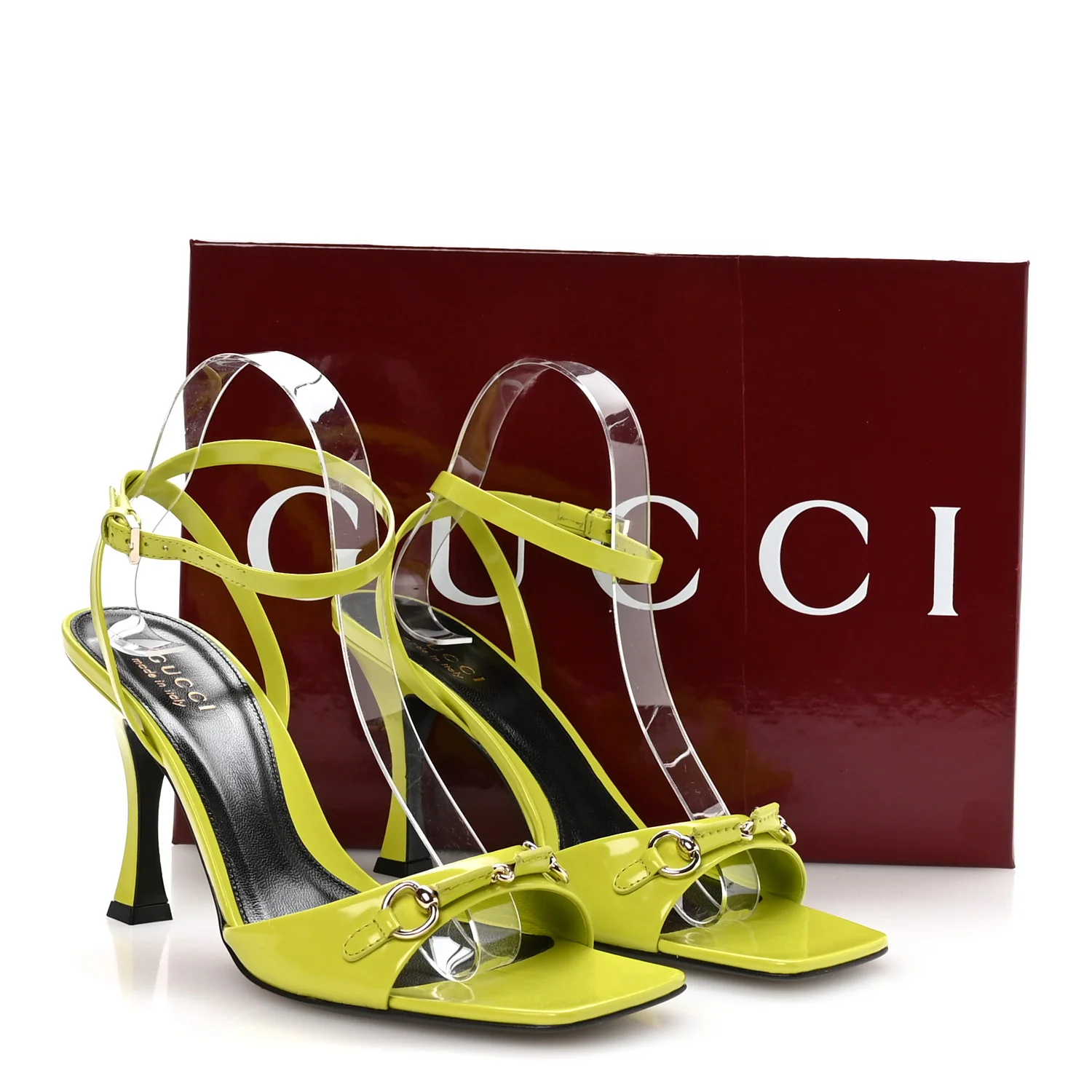 Regent Calfskin Horsebit Selene 85mm Slingback Sandals 39 Firefly - Image 8