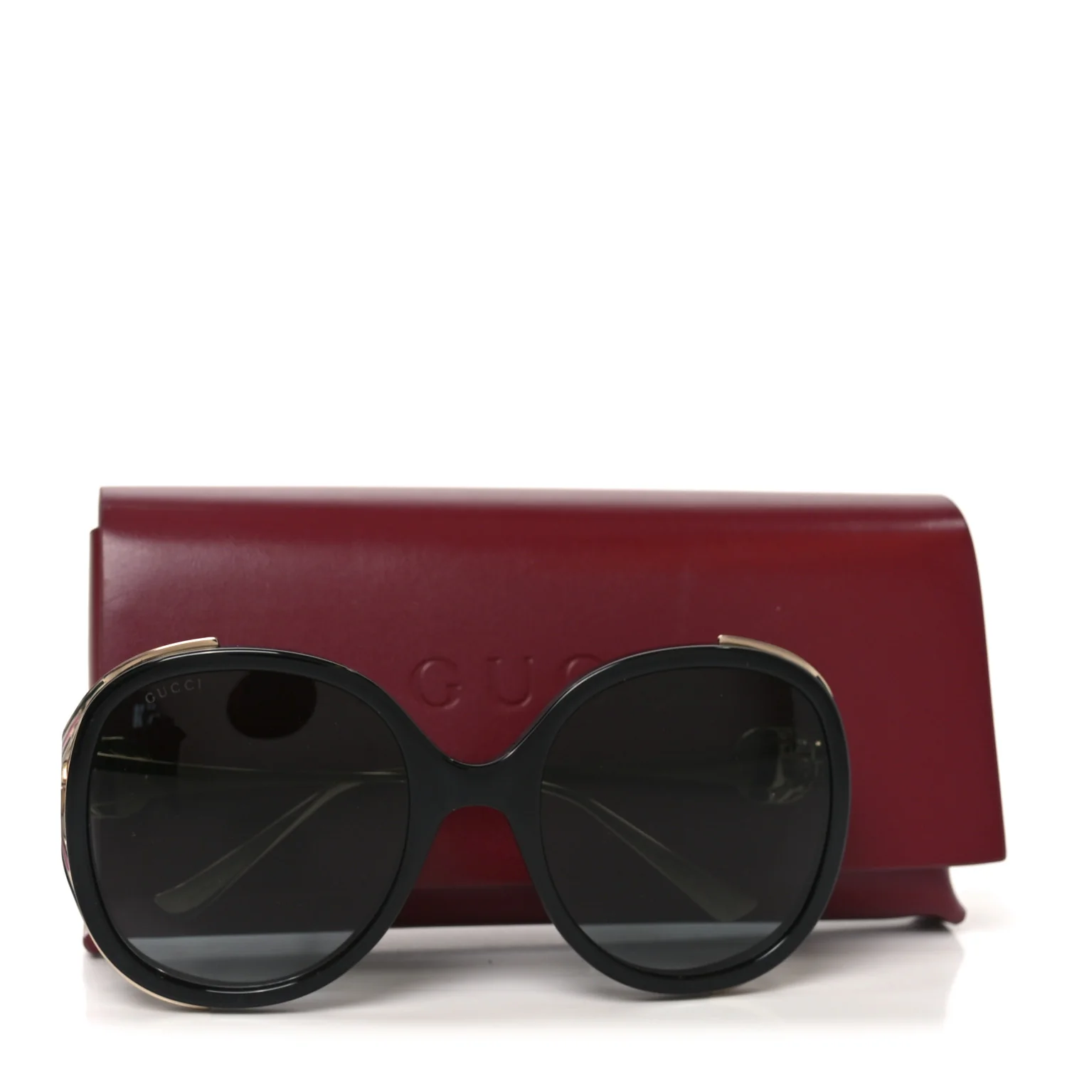 Round Frame Injected GG0226S Sunglasses Black - Image 7
