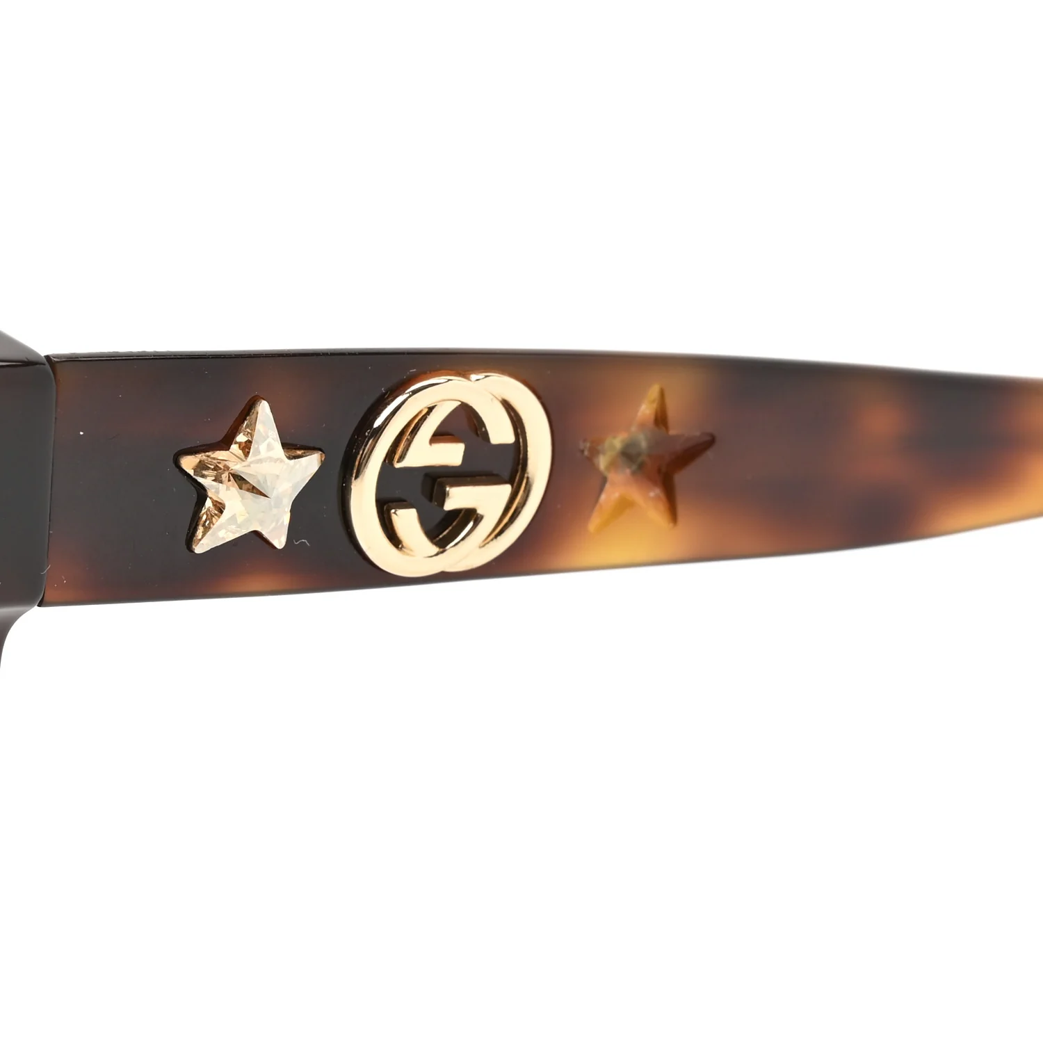 Round Frame Star Sunglasses GG0208S Tortoise - Image 8