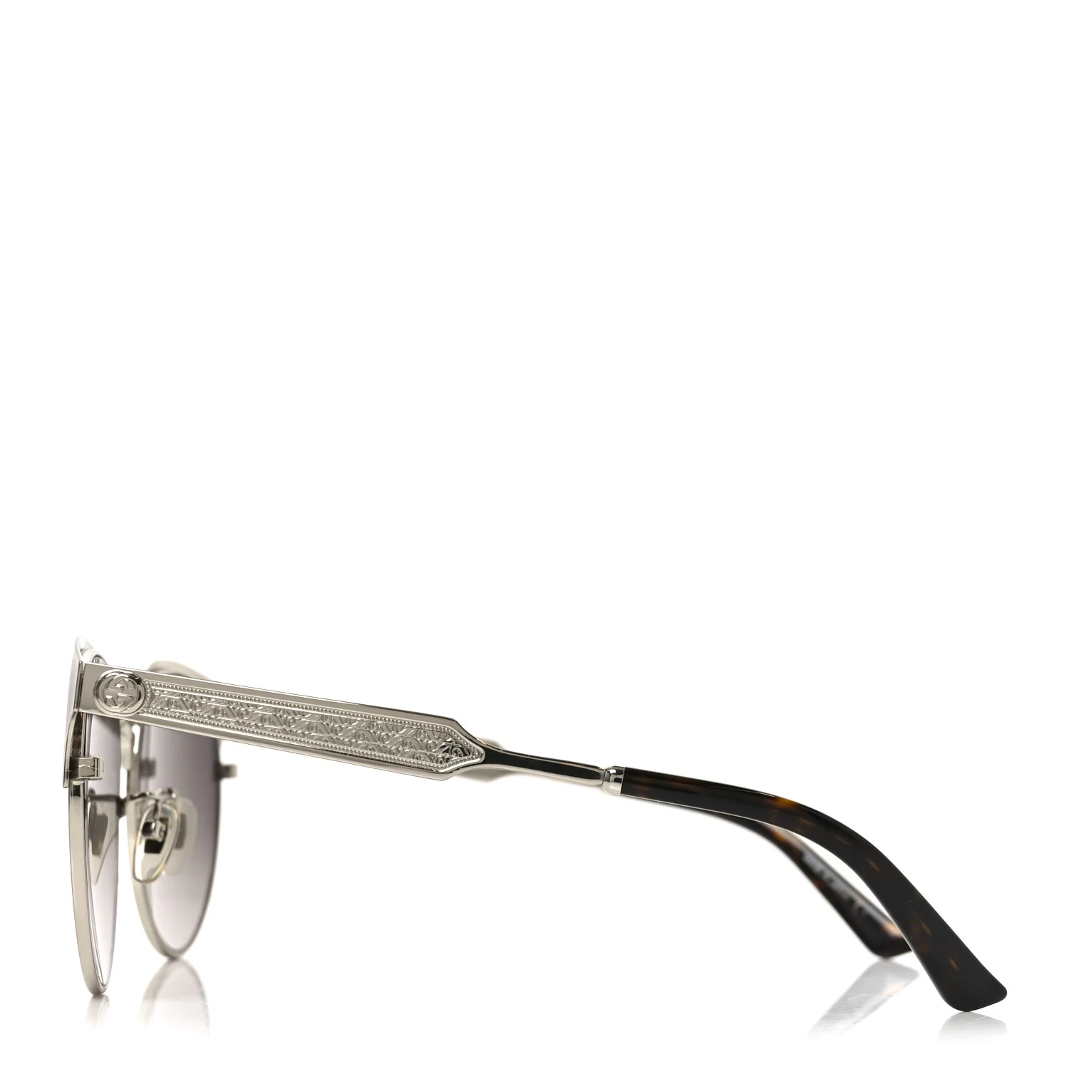 Round Metal GG0075SK Sunglasses Red Gold - Image 3