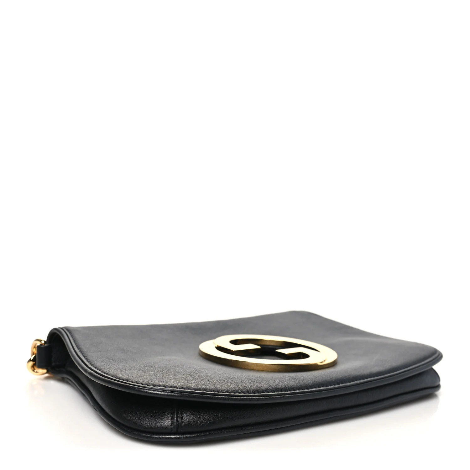 Roxy Calfskin Blondie Chain Shoulder Flap Bag Black - Image 4