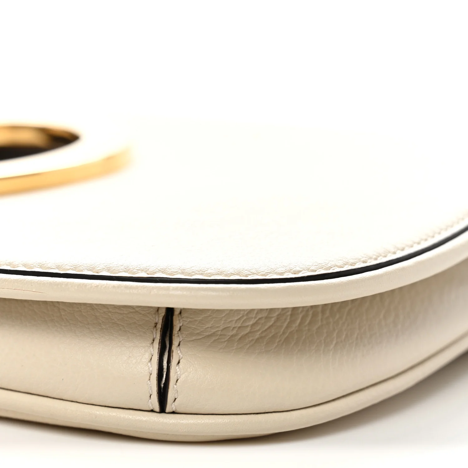 Roxy Calfskin Blondie Chain Shoulder Flap Bag Mystic White - Image 10