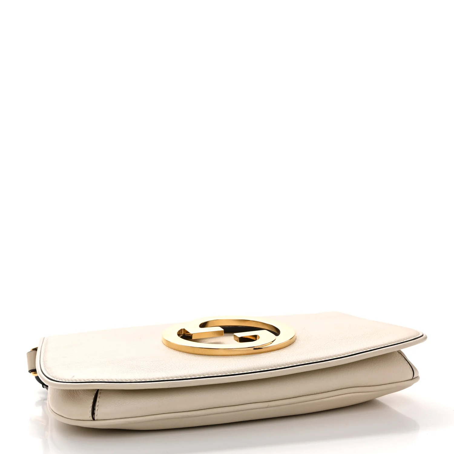 Roxy Calfskin Blondie Chain Shoulder Flap Bag Mystic White - Image 4