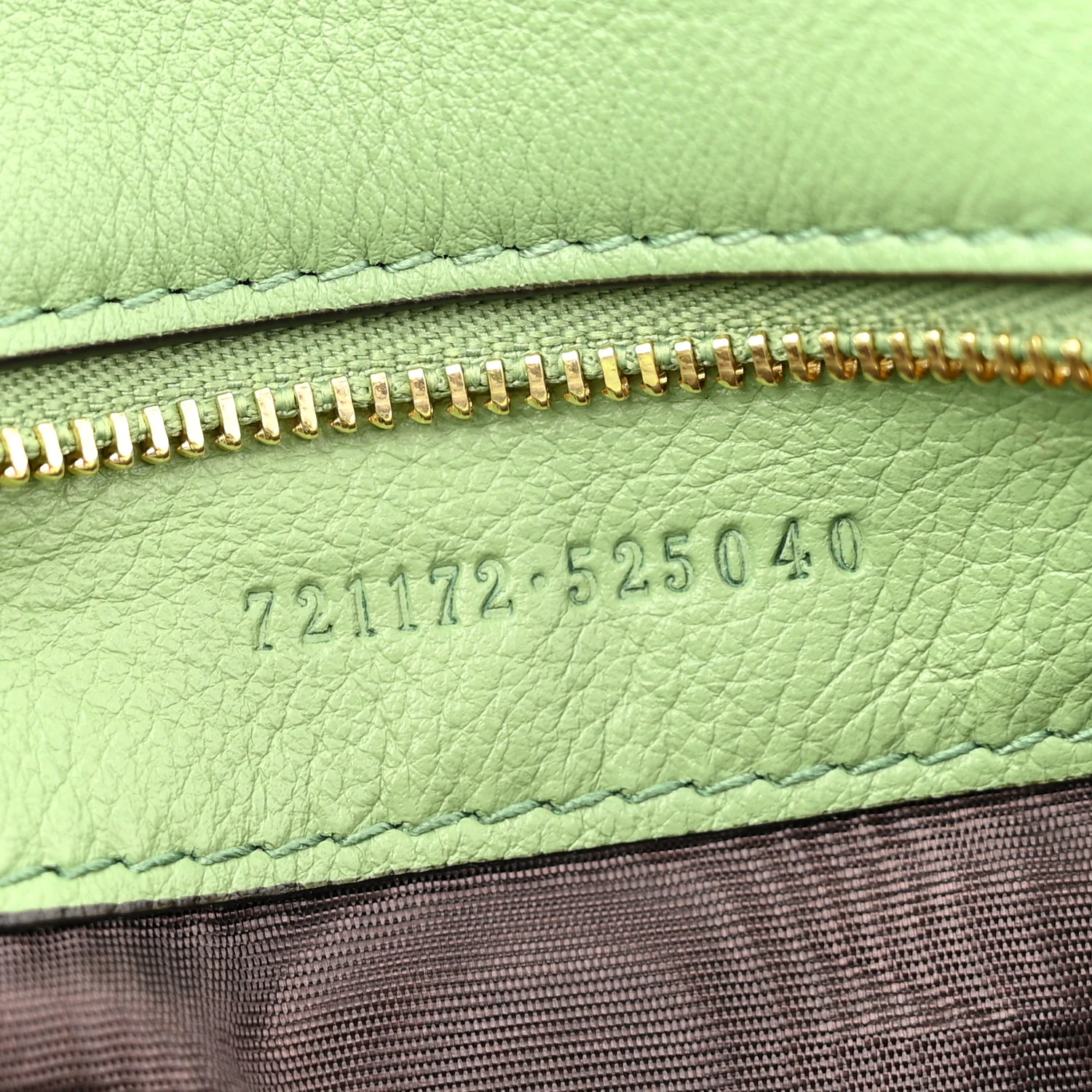 Roxy Calfskin Web Medium Blondie Top Handle Shoulder Flap Bag Salamander Green - Image 8
