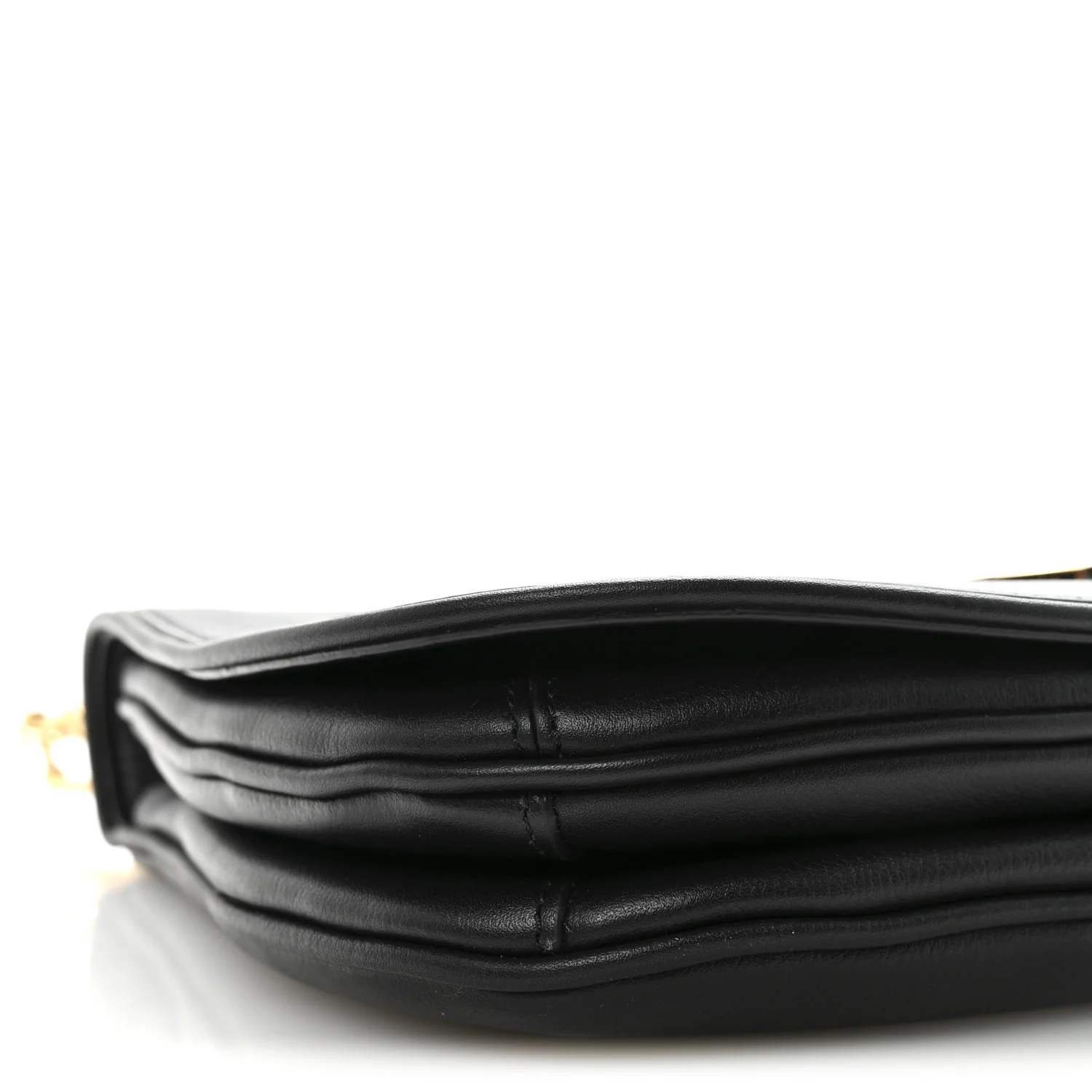 Roxy Calfskin Web Medium Studded Blondie Shoulder Flap Bag Black - Image 8