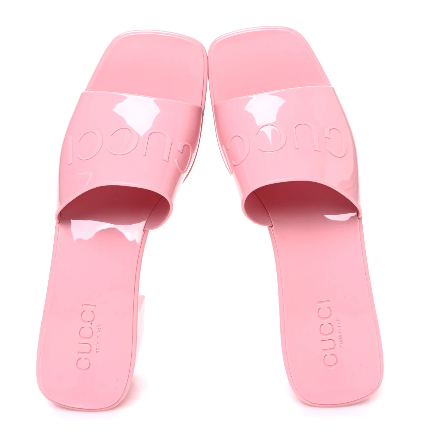 Rubber Gucci Logo Womens Platform 20/60mm Slide Sandals 38 Wild Rose - Image 2