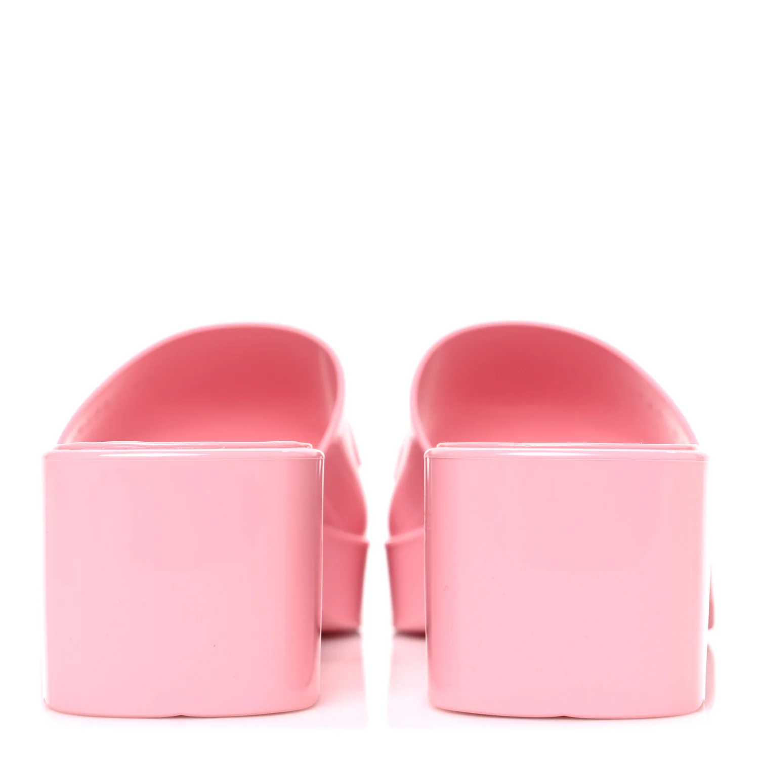 Rubber Gucci Logo Womens Platform 20/60mm Slide Sandals 38 Wild Rose - Image 6