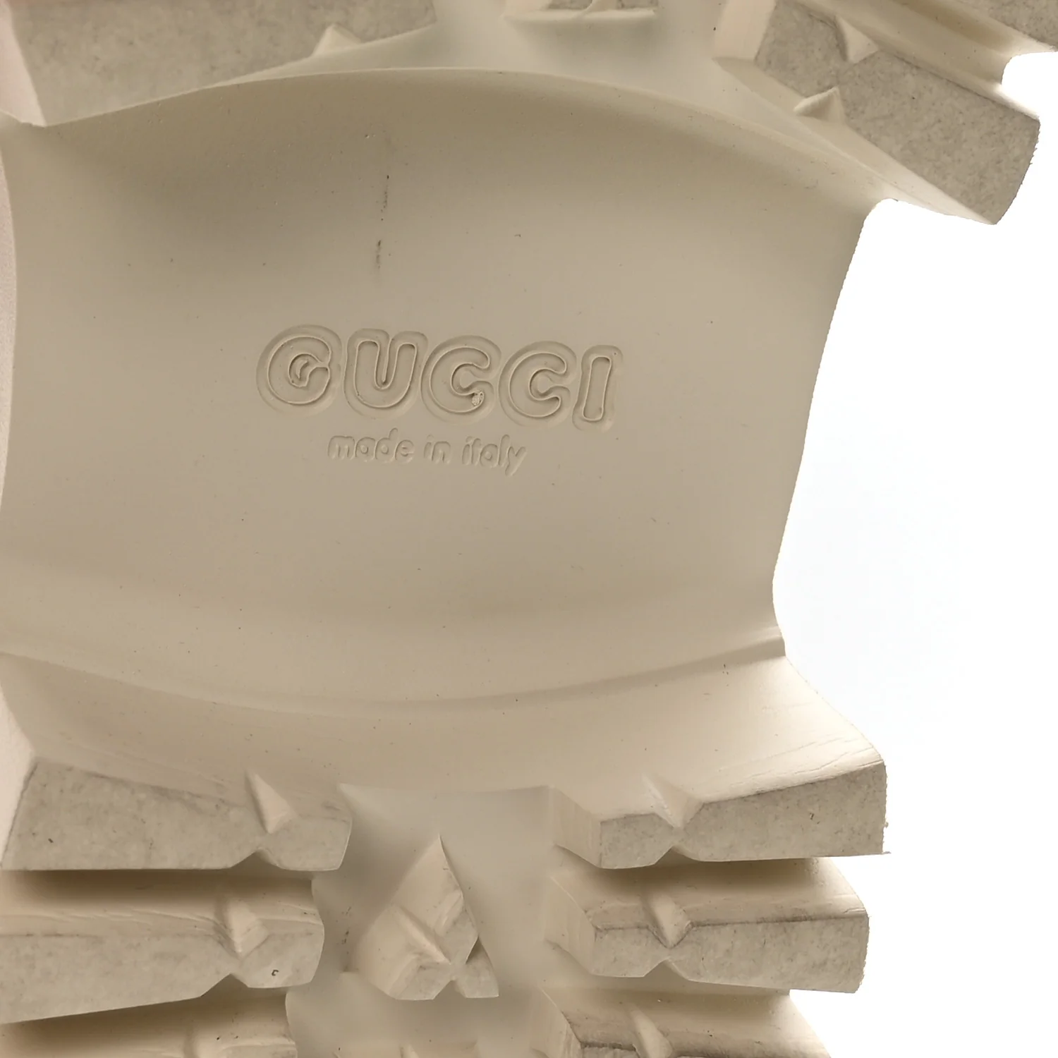 Rubber Monogram GG Go Through Platform Slide Clogs 41 Mystic White - Image 7