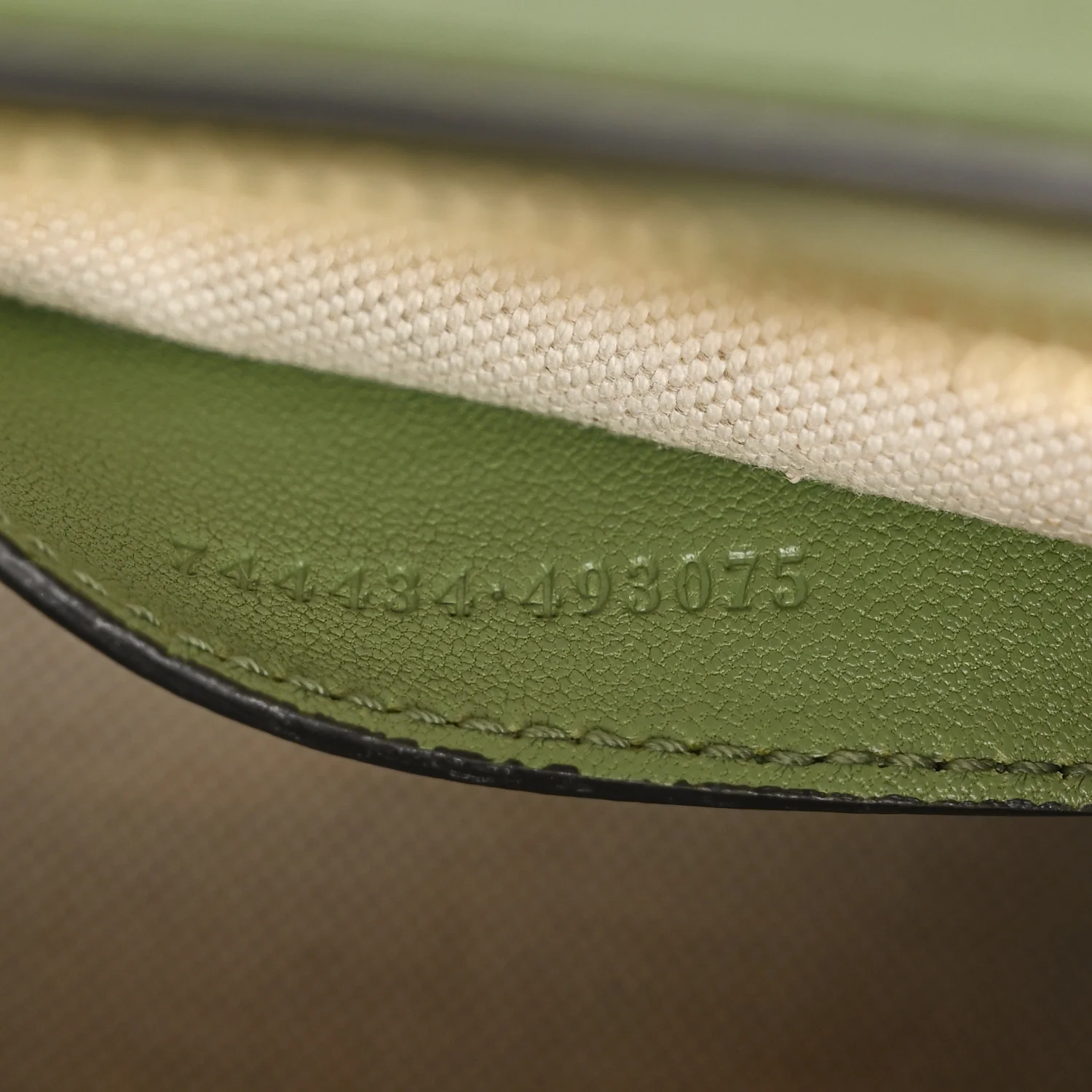 Sakai Be Green Calfskin Diagonal Stitched Blondie Top Handle Bag Light Green - Image 11