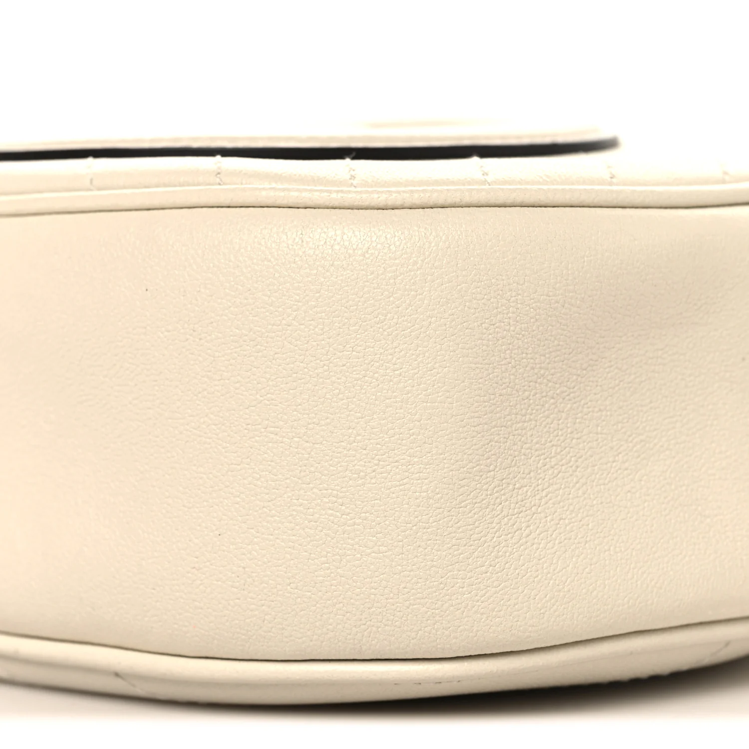 Sakai Be Green Calfskin Diagonal Stitched Mini Blondie Shoulder Bag Mystic White - Image 10