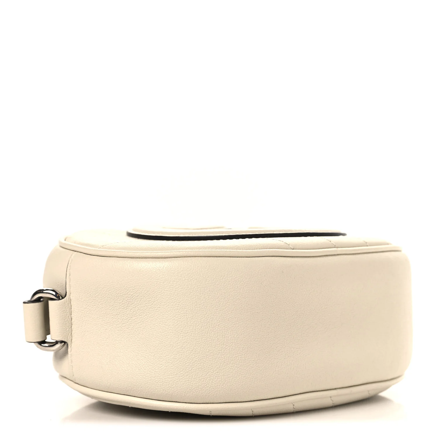 Sakai Be Green Calfskin Diagonal Stitched Mini Blondie Shoulder Bag Mystic White - Image 4