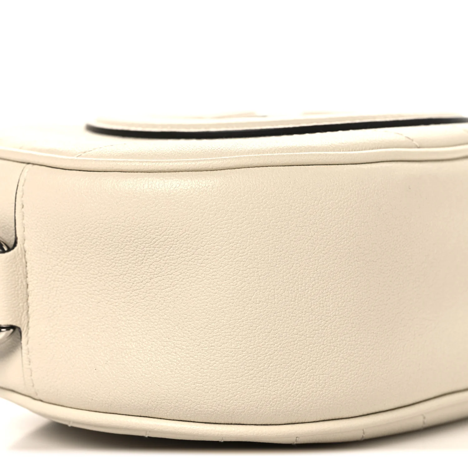 Sakai Be Green Calfskin Diagonal Stitched Mini Blondie Shoulder Bag Mystic White - Image 9