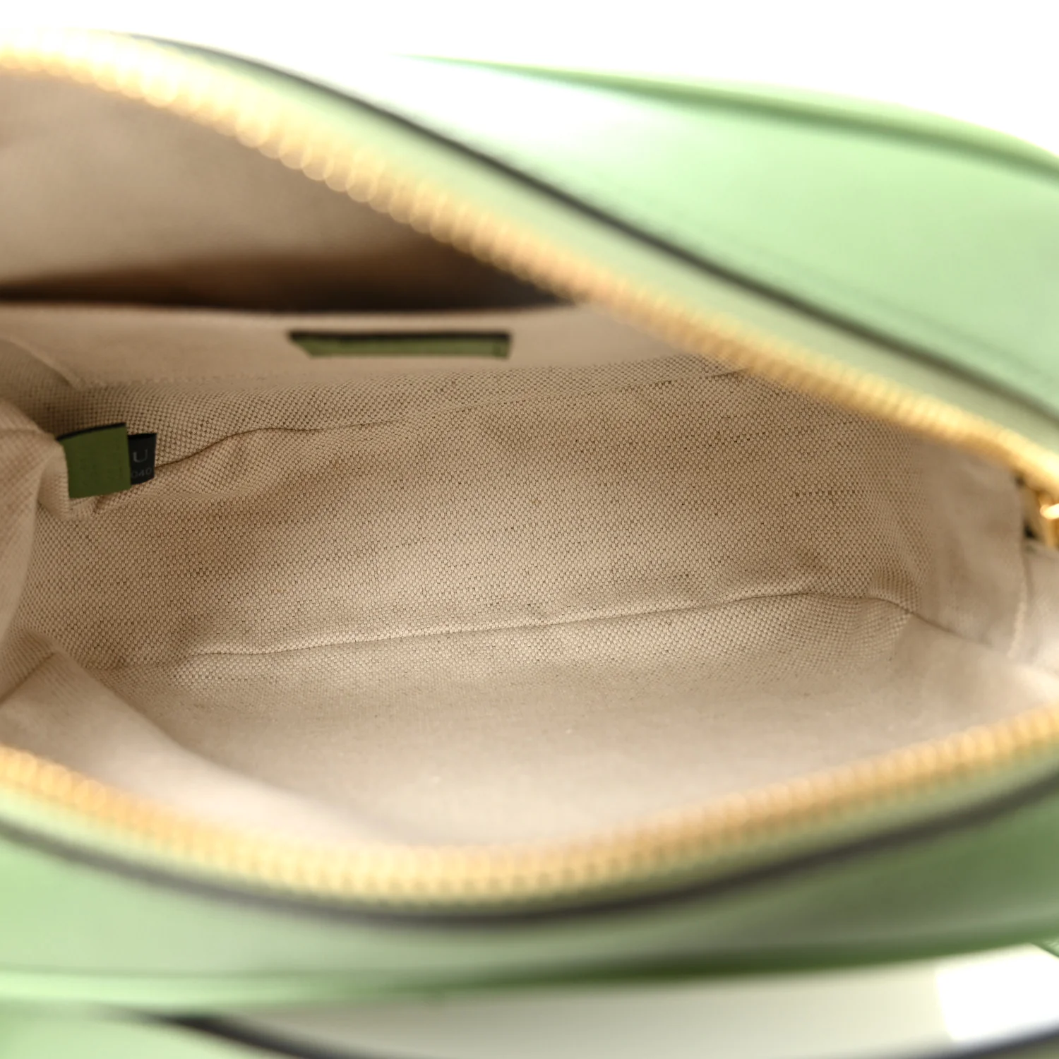 Sakai Be Green Calfskin Diagonal Stitched Small Blondie Shoulder Bag Green Soil Grass - Image 5