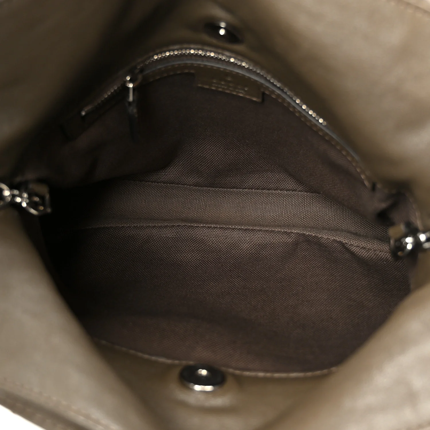 Sakai Be Green Calfskin Diagonal Stitched Small Blondie Tote Craclet Brown - Image 5
