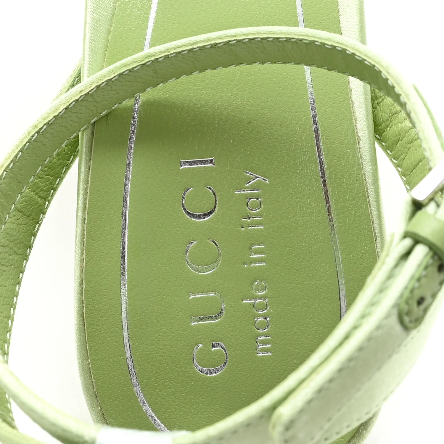Satin Crystal Horsebit Sandal Pumps 36.5 - Image 8