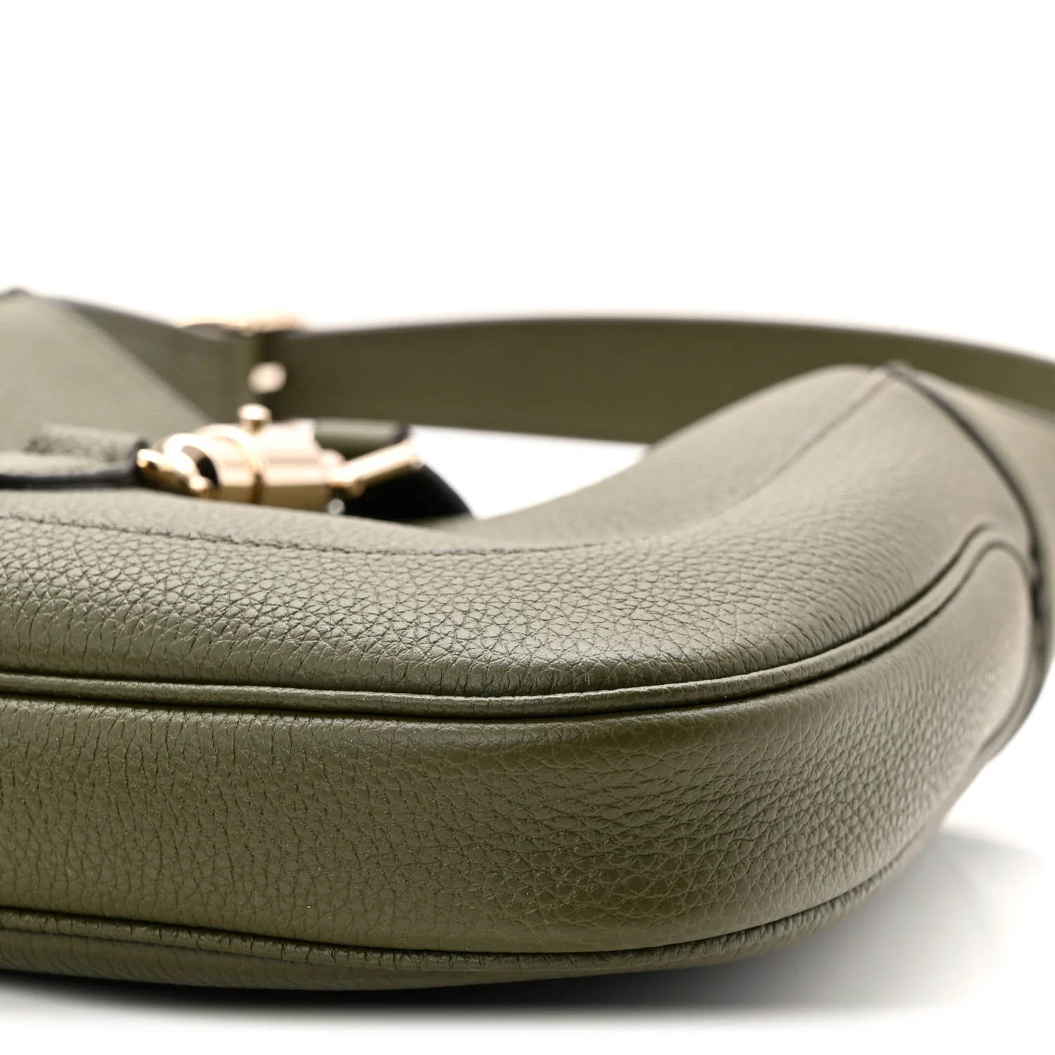 Sea Calfskin Web Medium Jackie 1961 Hobo Dark Green - Image 10