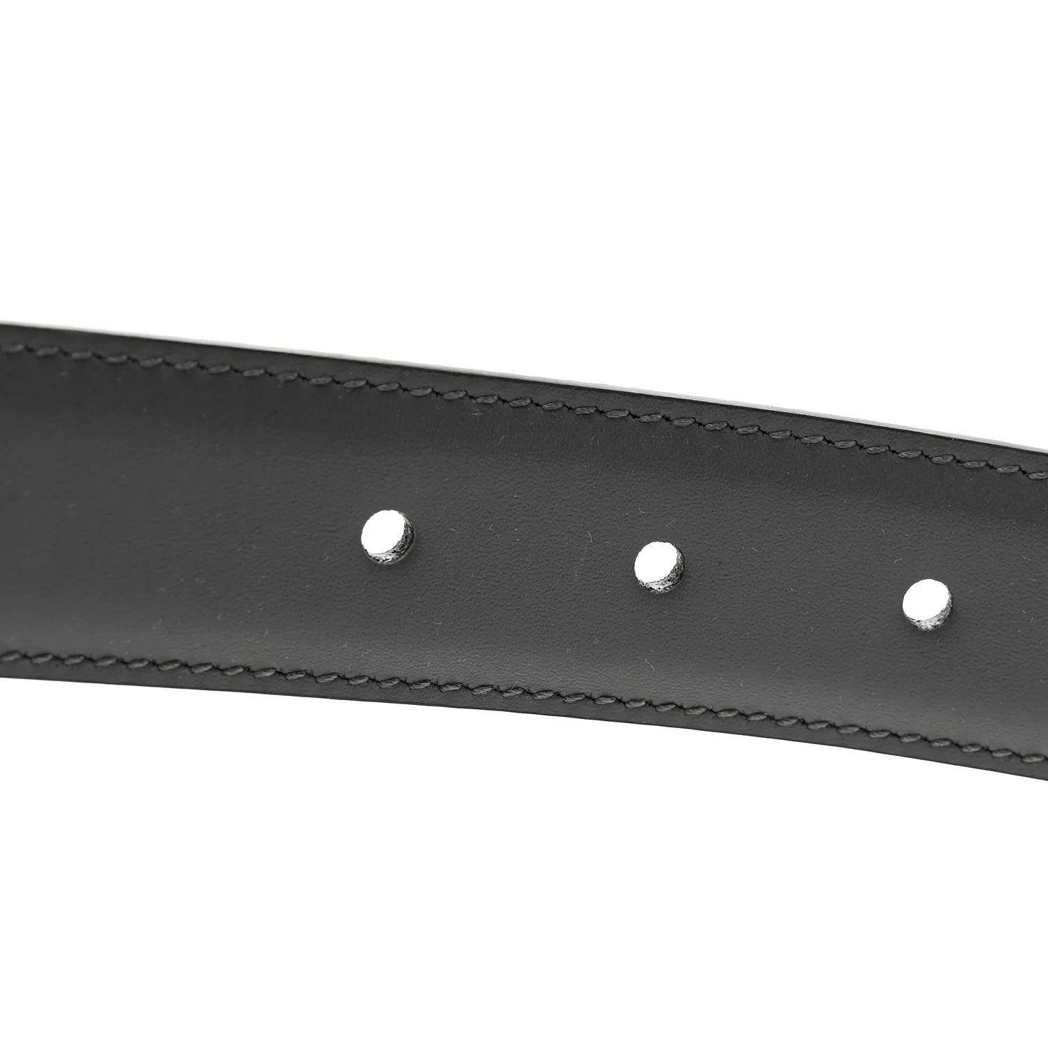 Selleria Calfskin GG Supreme Monogram Reversible Belt 80 32 Graphite Grey Black - Image 5