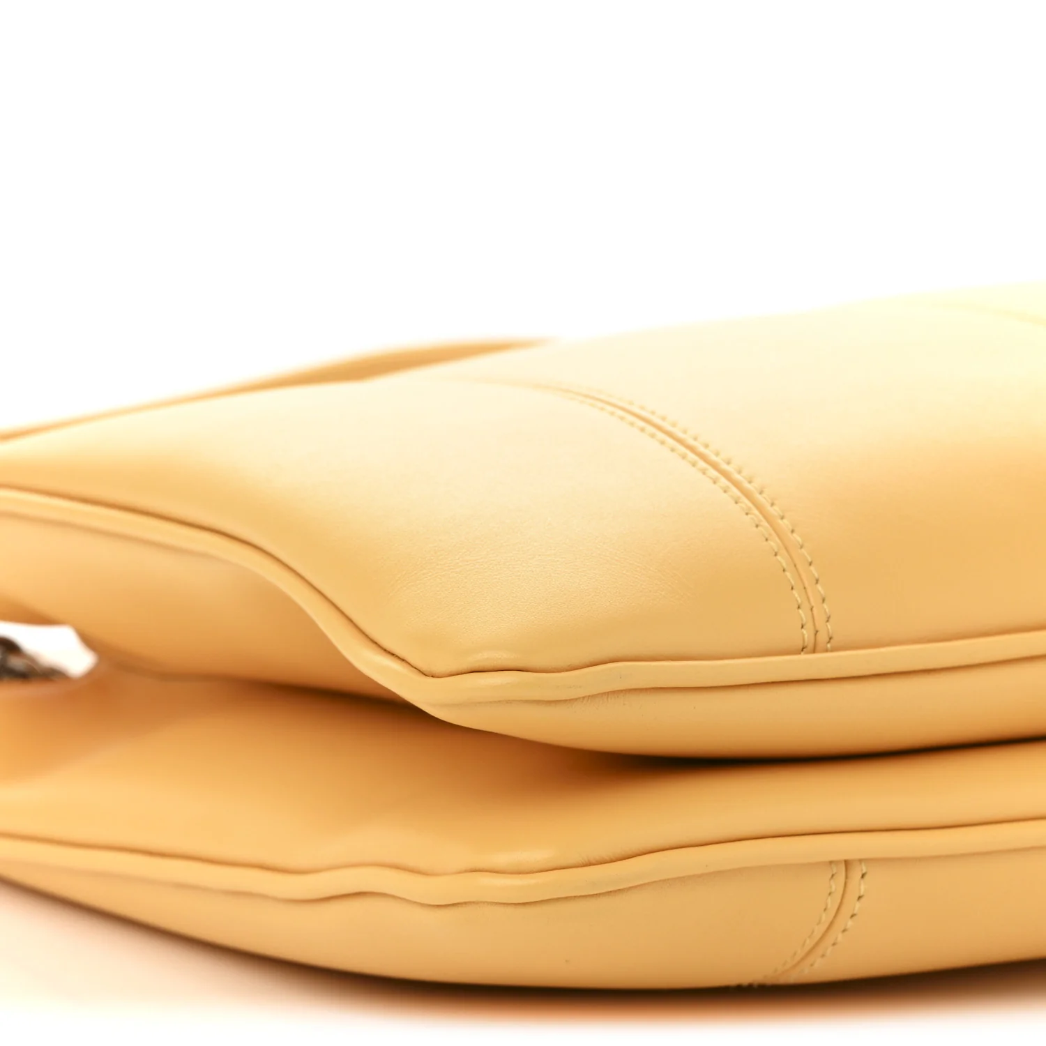 Senna Calfskin Petite GG Small Tote Bag Sunny Yellow - Image 9
