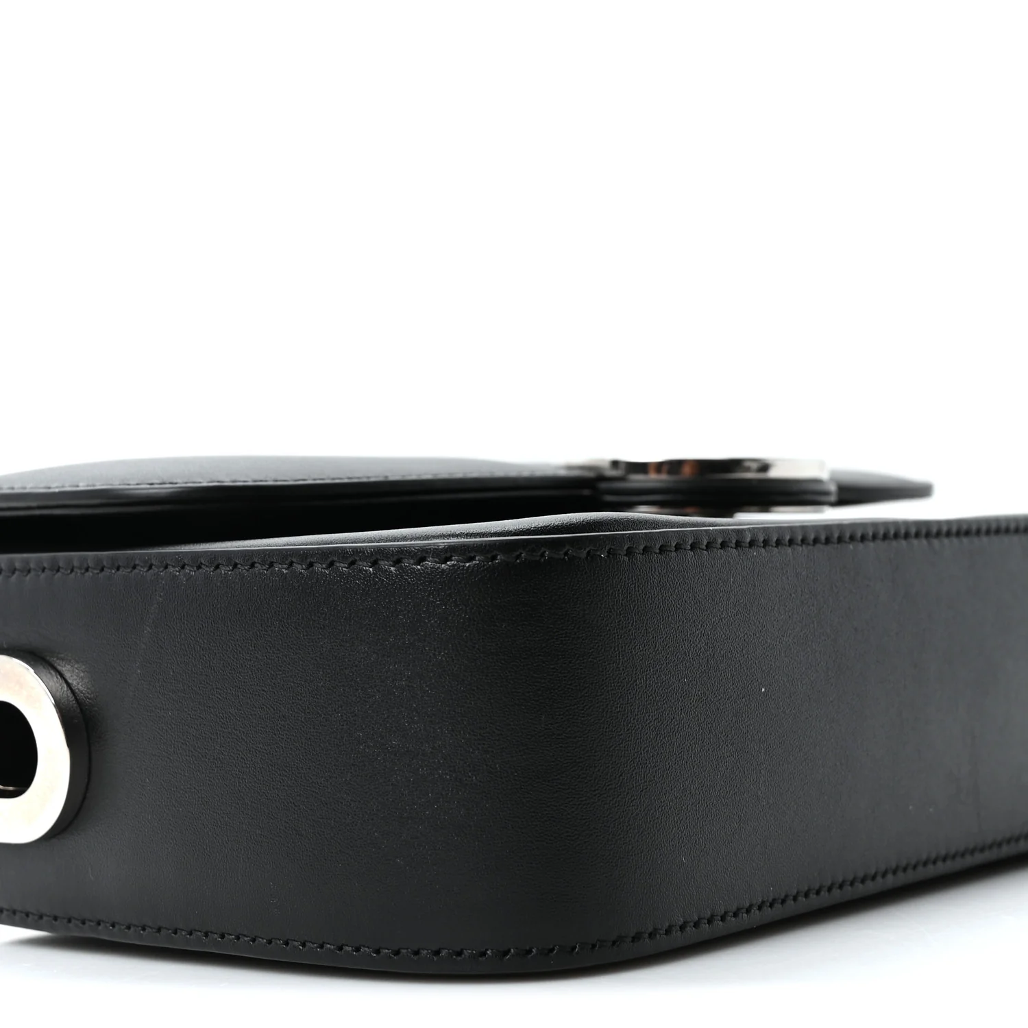 Senna Calfskin Petite GG Top Handle Shoulder Bag Black - Image 8